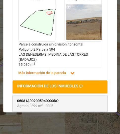 Foto 1 de Terreny en venda a Calle Derecha, 13, Medina de las Torres, Badajoz