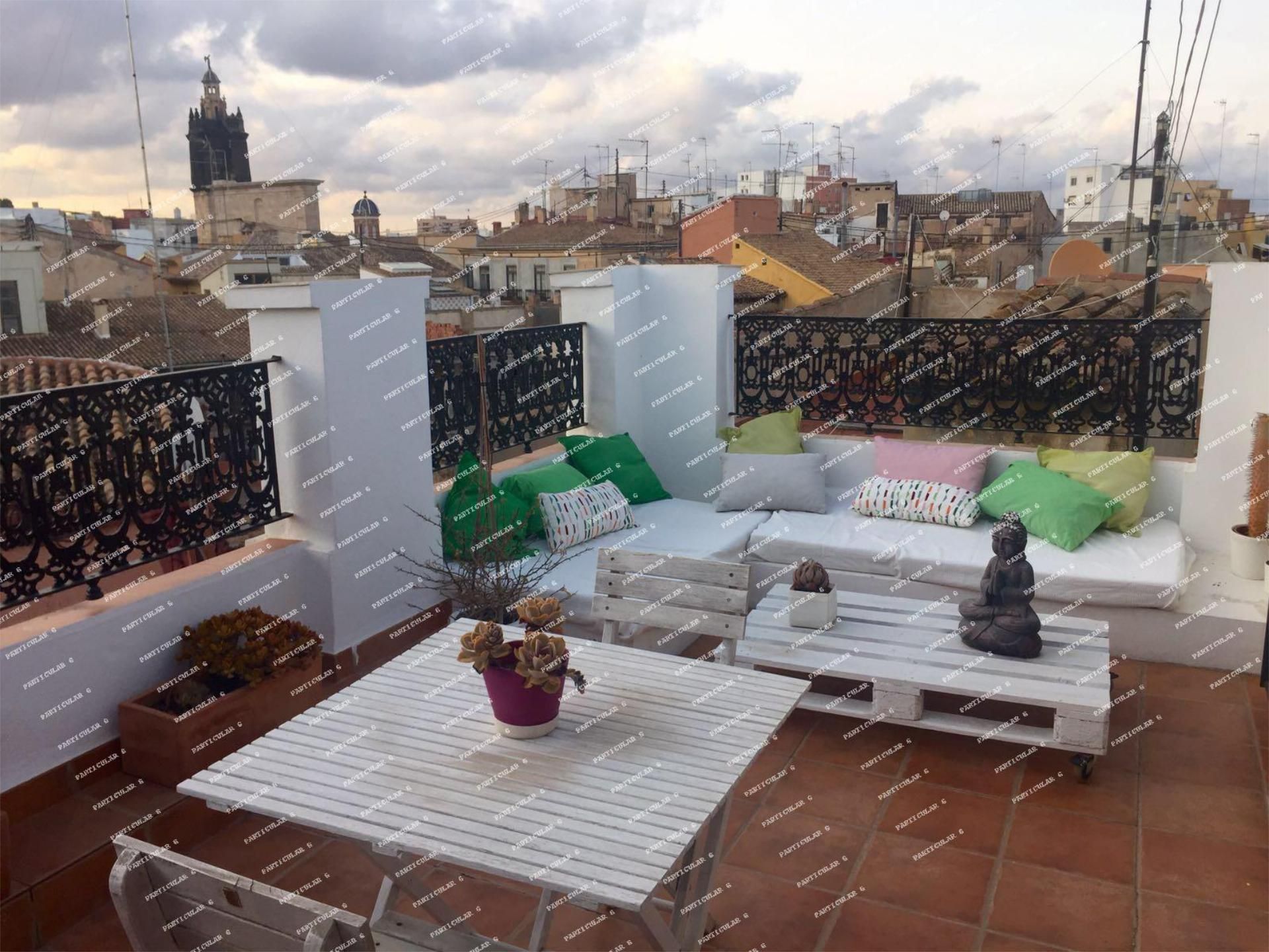 Terrassa de Àtic de lloguer en  Valencia Capital amb Aire condicionat i Terrassa