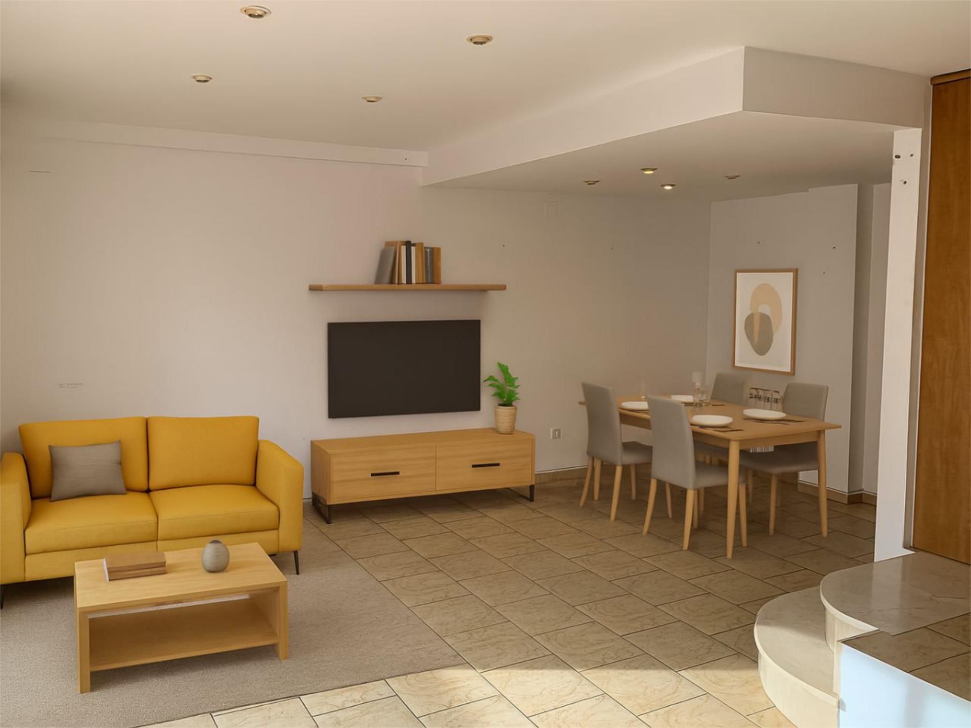 Flat for sale in Santa Maria - L'Eixample - Sud Sumella Living room of Flat for sale in Cubelles with Air Conditioner and Terrace