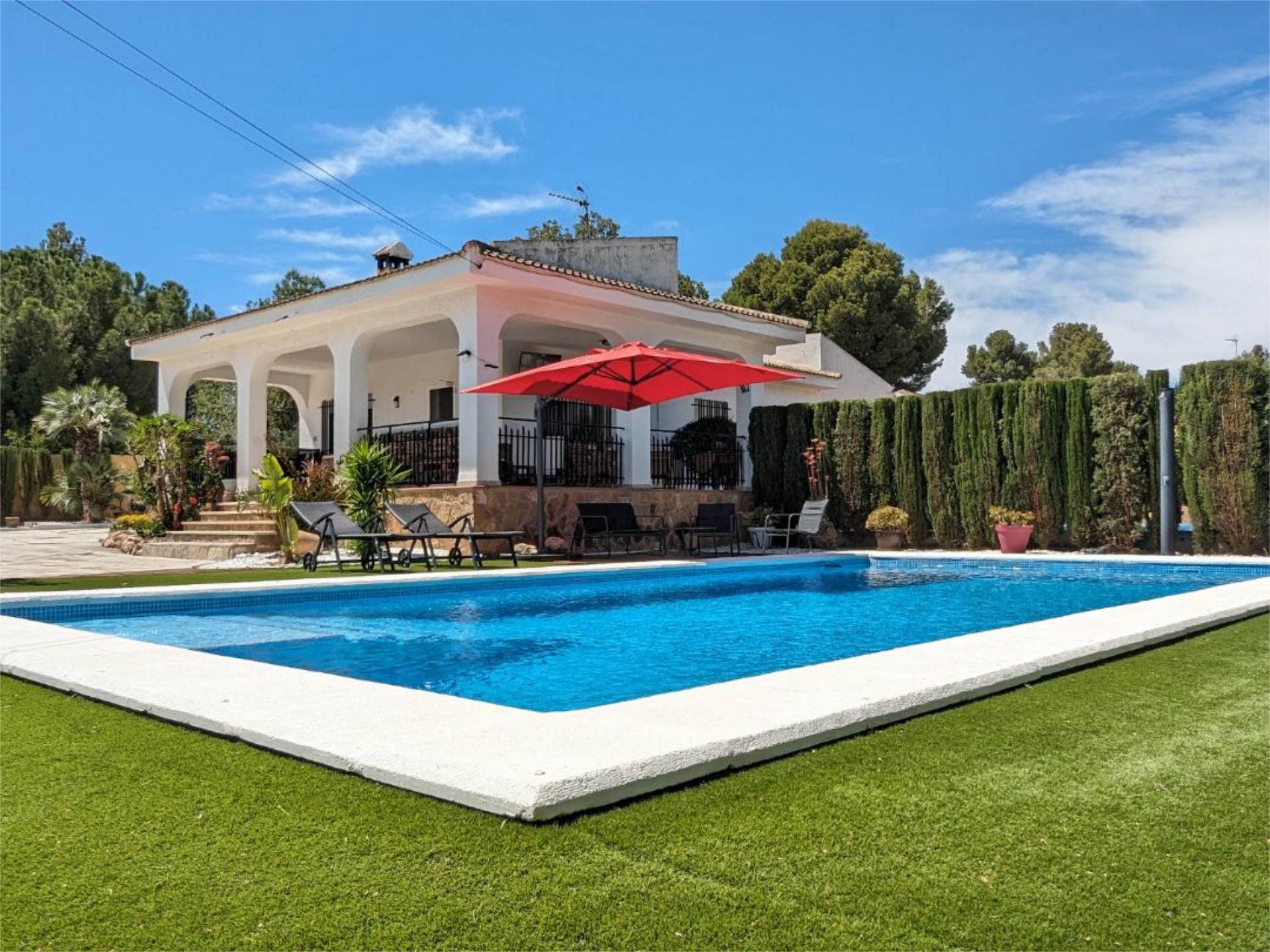 Piscina de Casa o chalet de alquiler en Olocau con Aire acondicionado, Terraza y Piscina