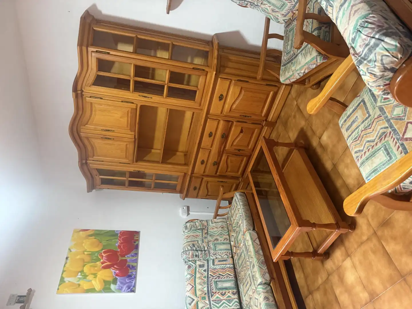 Sala de estar de Apartamento de alquiler en Tijarafe con Aire acondicionado, Terraza y Trastero
