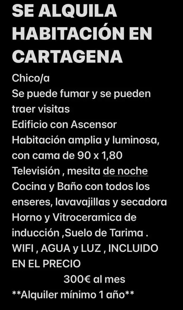 Flat for share in Cartagena  with Parquet flooring and Furnished