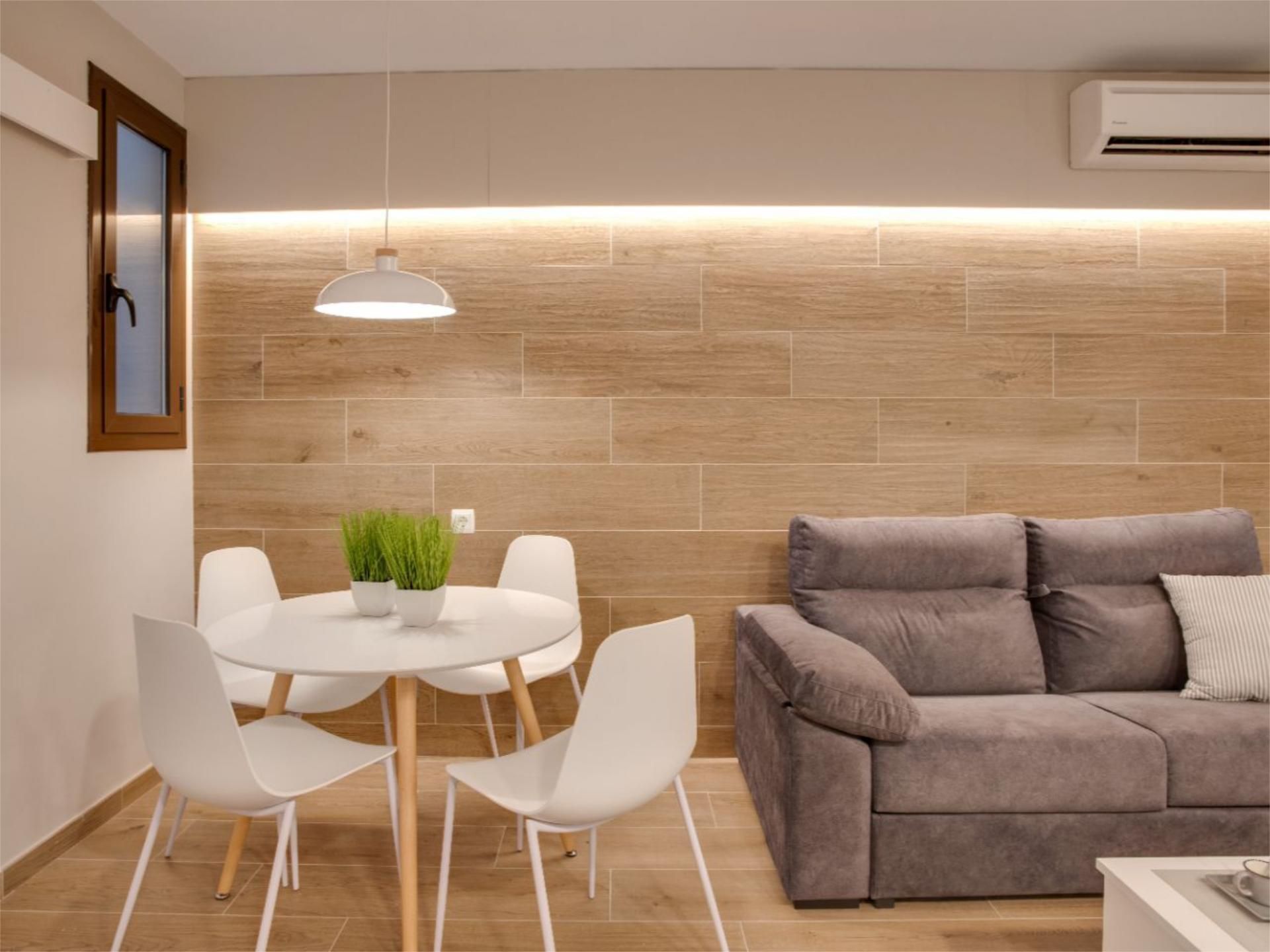 Sala de estar de Piso de alquiler en  Lleida Capital con Aire acondicionado, Calefacción y Amueblado