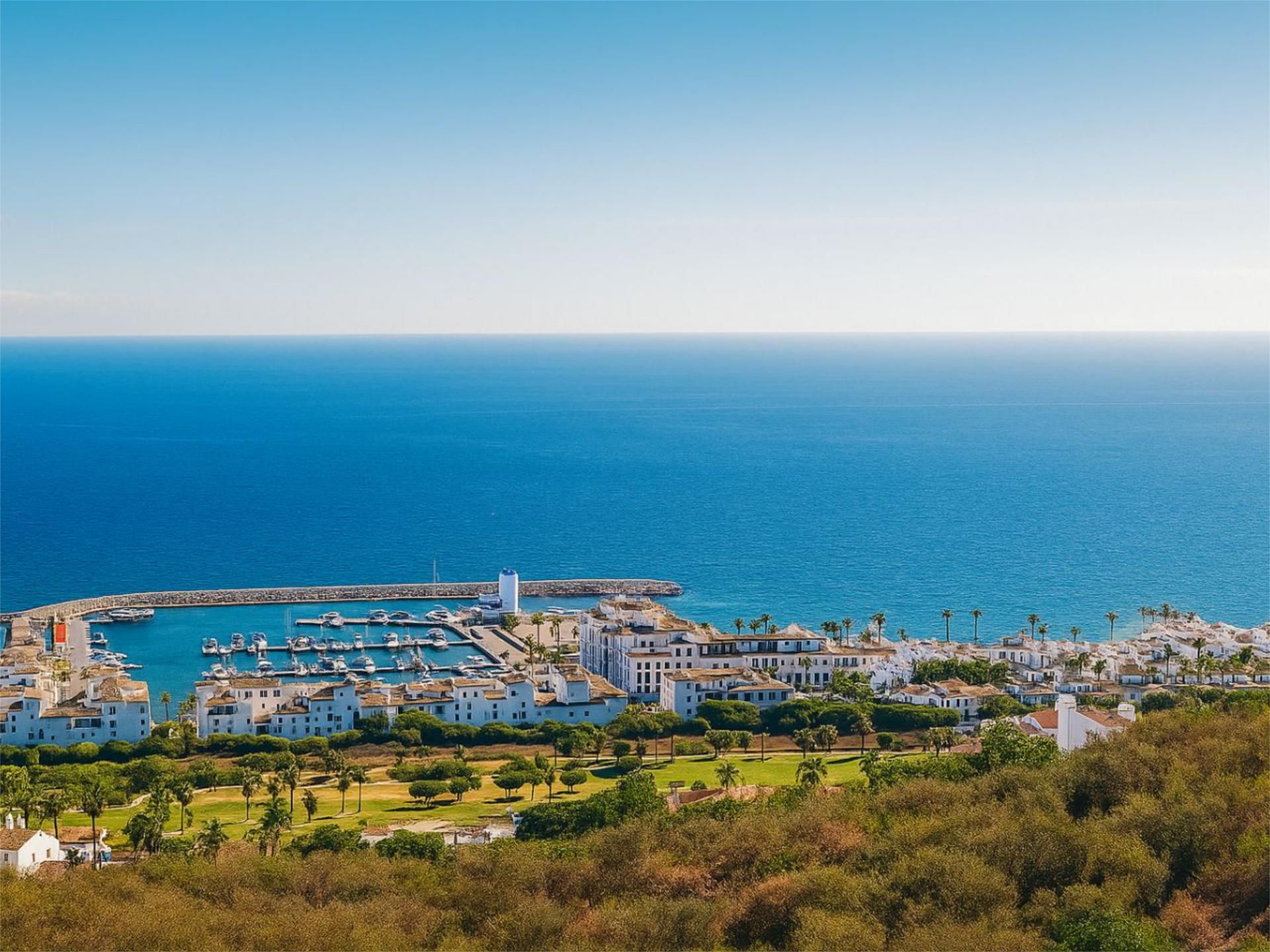 Vista exterior de Àtic en venda en Manilva amb Aire condicionat, Piscina i Balcó