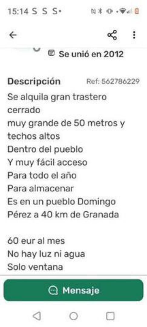 Parking of Box room to rent in Iznalloz