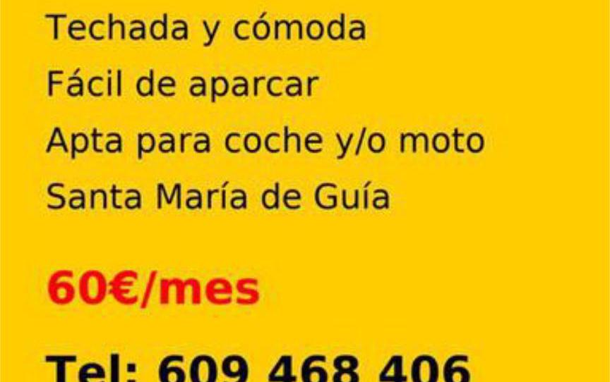 Garage to rent in Santa María de Guía de Gran Canaria, Las Palmas - image 1 Photo 1 of Garage to rent in Santa María de Guía de Gran Canaria, Las Palmas