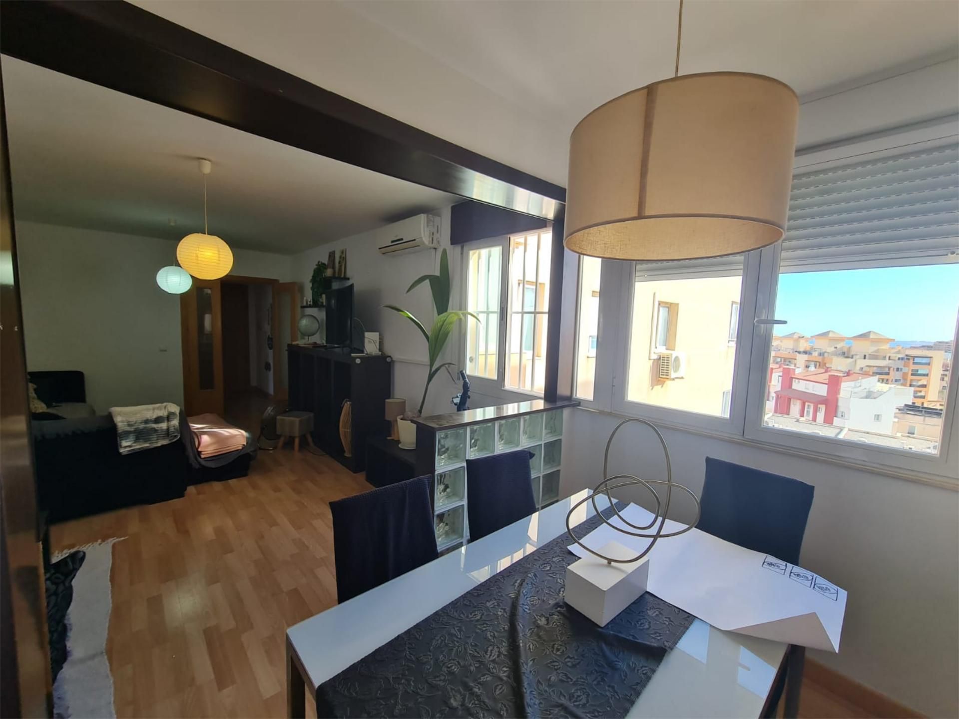 Living room of Flat for sale in Roquetas de Mar  with Air Conditioner, Heating and Parquet flooring