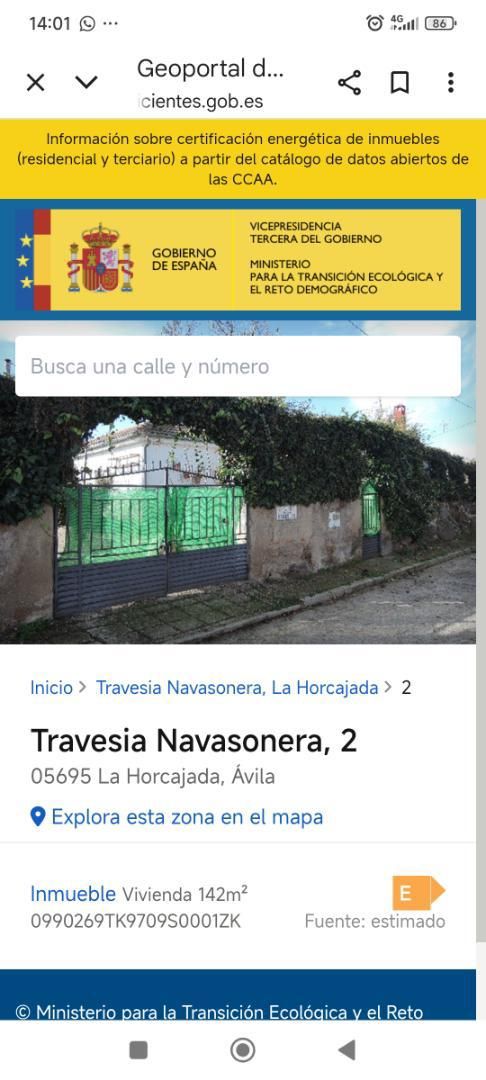 Vista exterior de Casa o chalet en venta en La Horcajada  con Calefacción, Jardín privado y Terraza