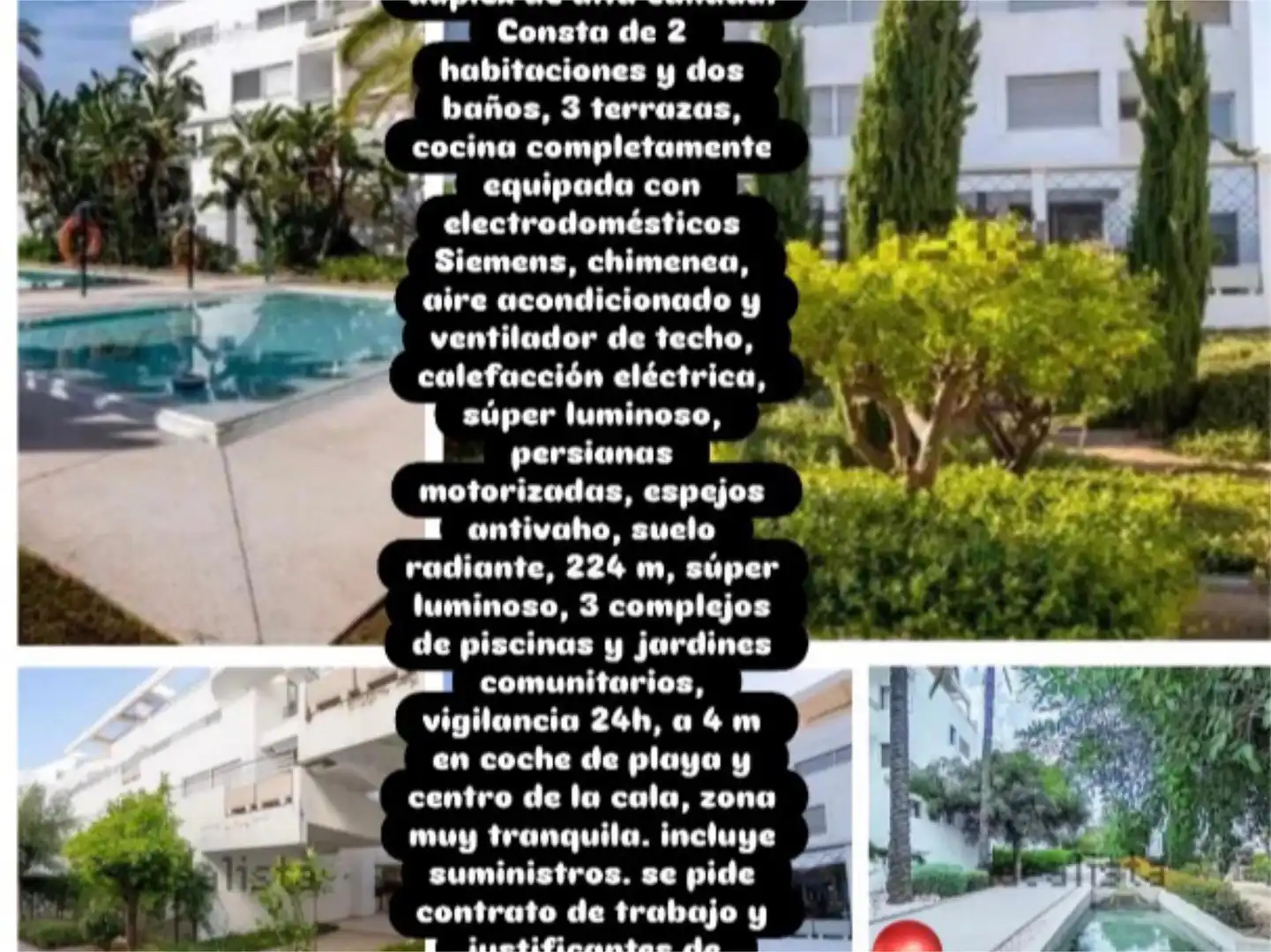 Jardín de Piso para compartir en Mijas con Aire acondicionado, Calefacción y Terraza