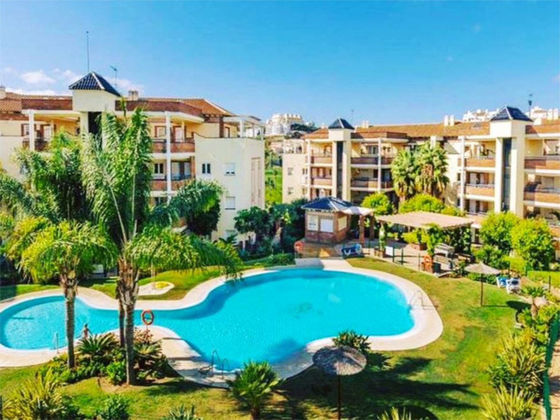 Exterior view of Flat for sale in Mijas  with Air Conditioner, Terrace and Swimming Pool