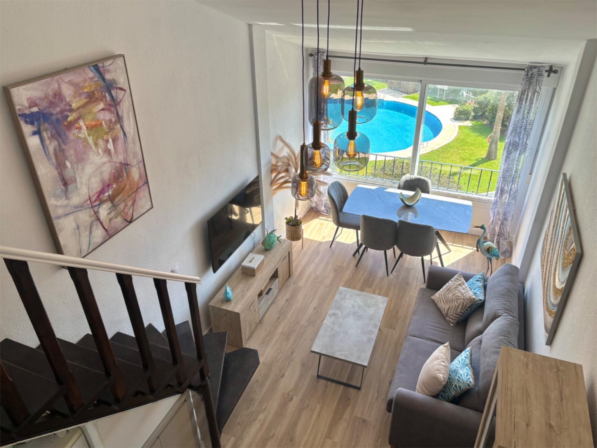 Sala d'estar de Dúplex de lloguer en Mijas