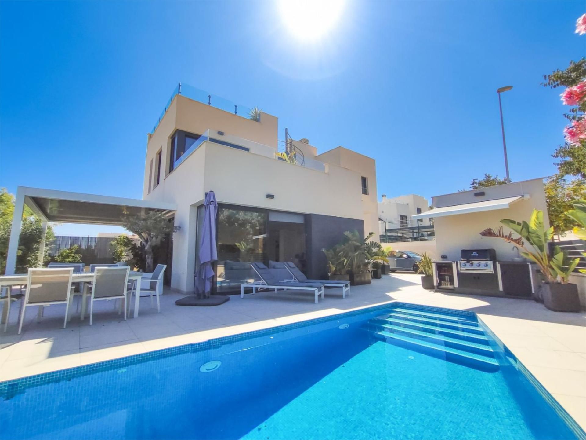 Exterior view of House or chalet for sale in Polop  with Air Conditioner, Terrace and Swimming Pool