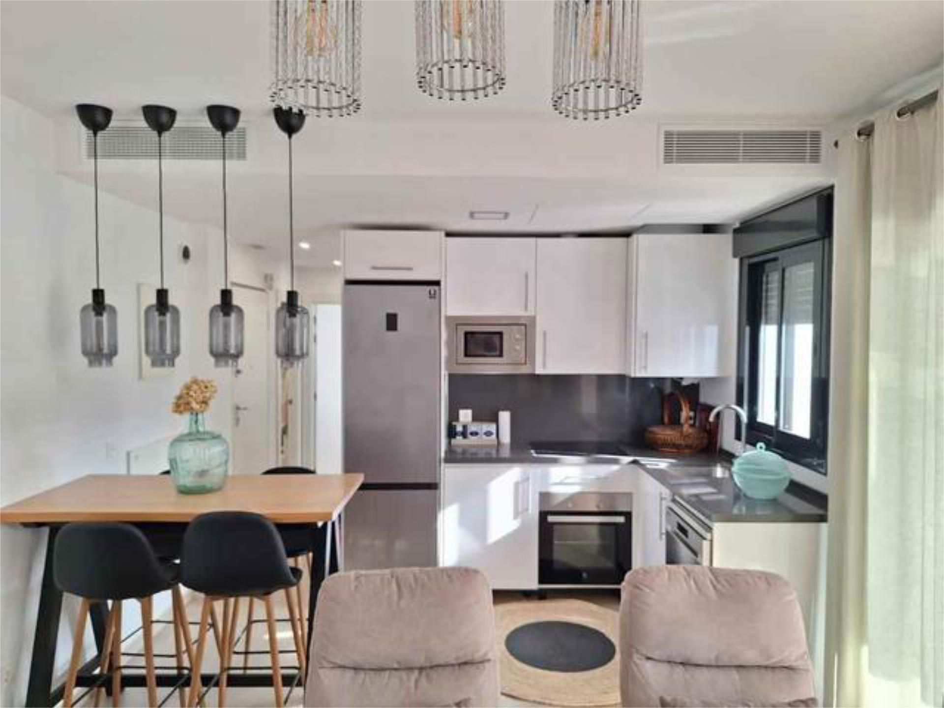 Cuina de Apartament en venda en Rota amb Jardí privat, Terrassa i Piscina