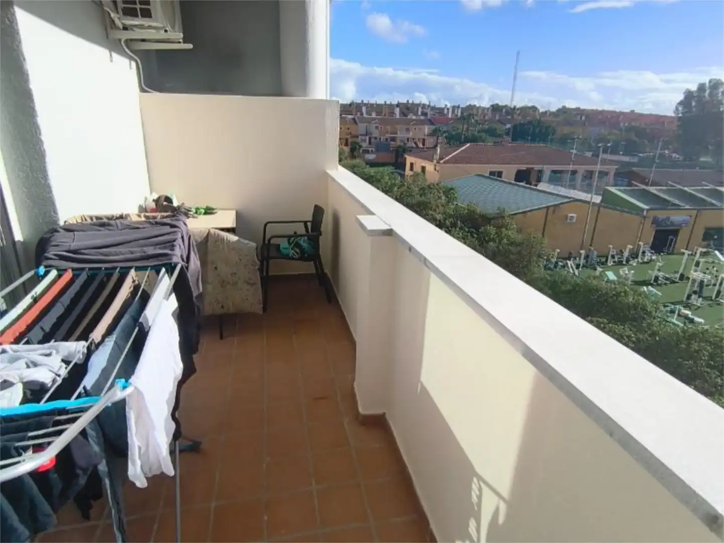 Balcony of Flat for rent in Algeciras  with Air Conditioner, Heating and Terrace