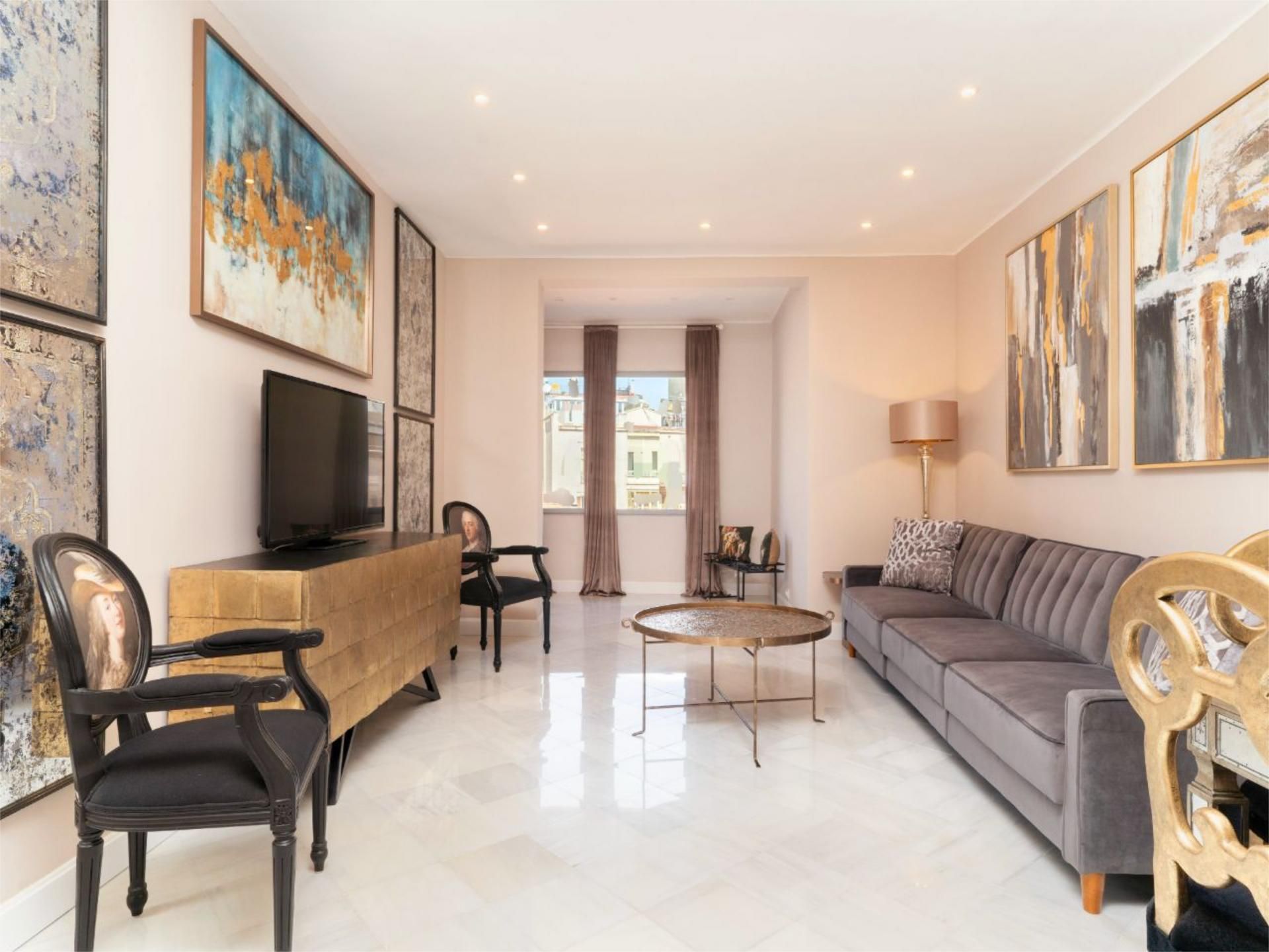 Living room of Flat to rent in  Barcelona Capital  with Air Conditioner