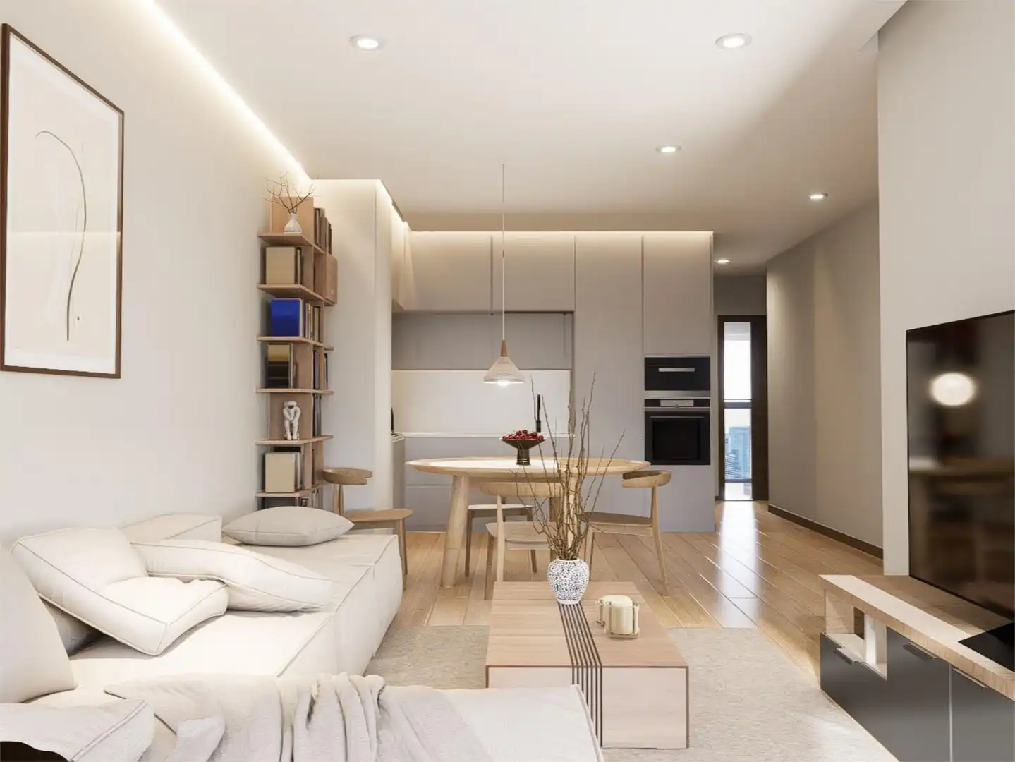 Apartamento en venta en Calle de Uceda, 54, Palomeras Bajas Sala de estar de Apartamento en venta en Madrid Capital con Aire acondicionado