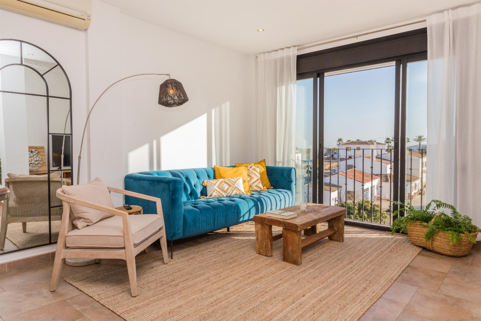 Sala d'estar de Apartament en venda en Benitachell / El Poble Nou de Benitatxell amb Aire condicionat