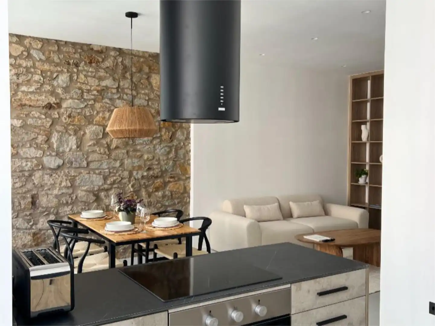 Kitchen of Flat for rent in Ferrol  with Heating, Furnished and Balcony