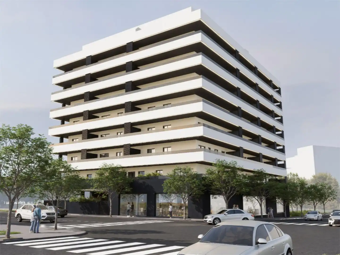 Exterior view of Flat for sale in Almería  with Terrace, Storage room and Swimming Pool