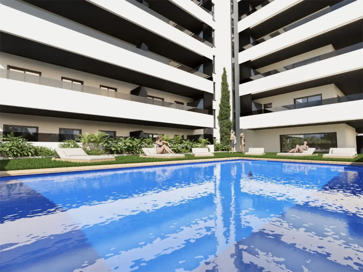 Swimming pool of Flat for sale in Almería  with Terrace, Storage room and Swimming Pool