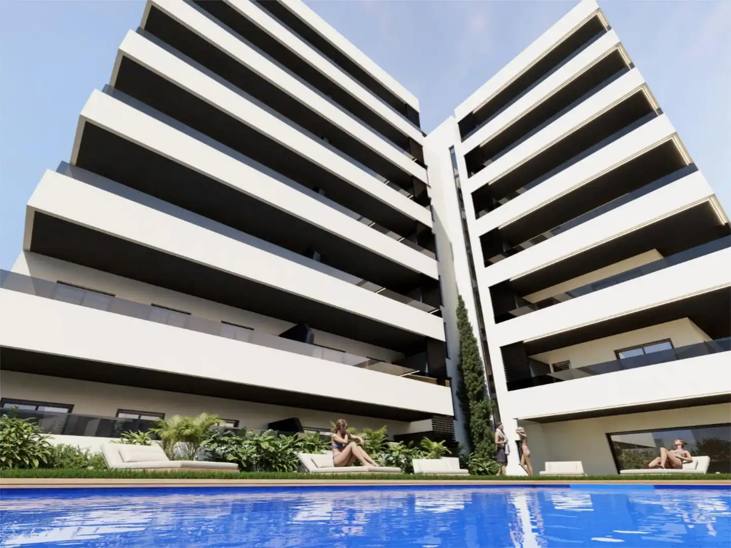 Exterior view of Flat for sale in Almería  with Terrace, Storage room and Swimming Pool