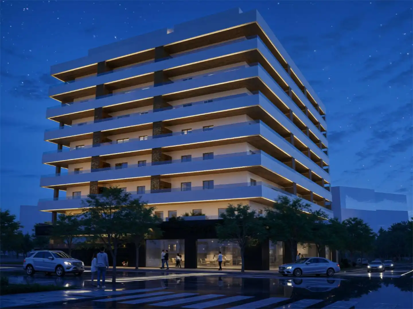 Exterior view of Flat for sale in Almería  with Terrace, Storage room and Swimming Pool