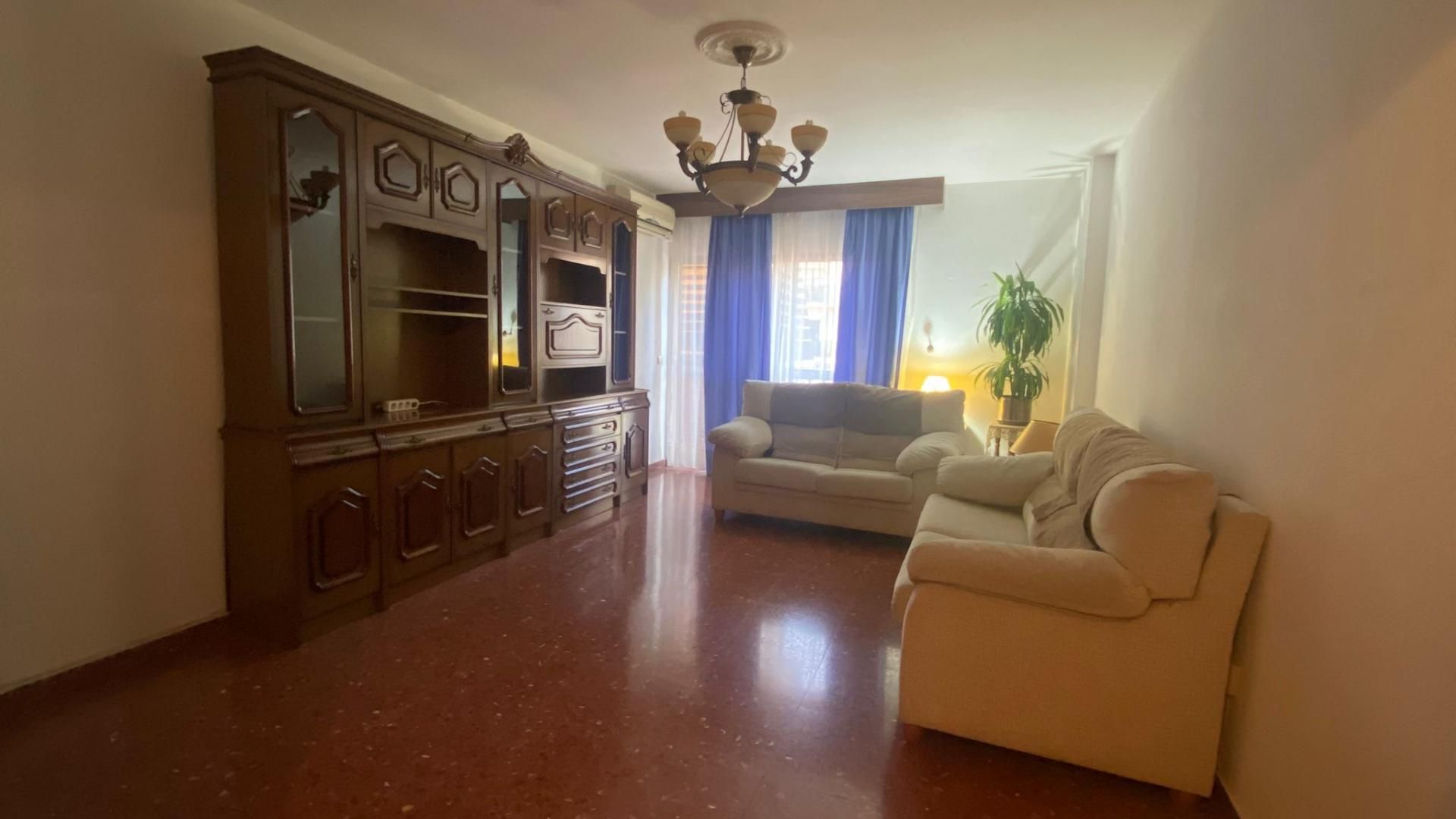 Sala d'estar de Pis en venda en Málaga Capital amb Aire condicionat, Terrassa i Moblat