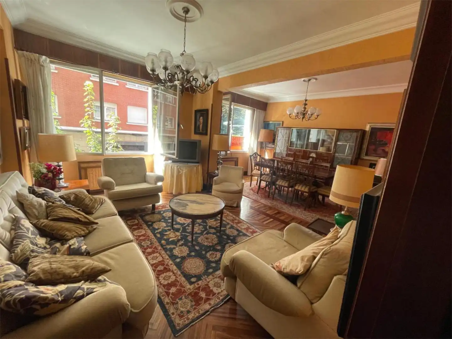 Living room of Flat for sale in Bilbao   with Heating, Parquet flooring and Terrace