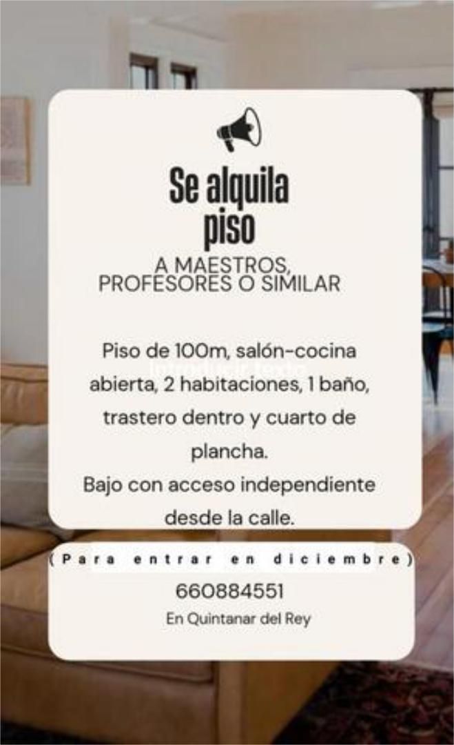 Pis de lloguer en Quintanar del Rey amb Calefacció, Traster i Moblat