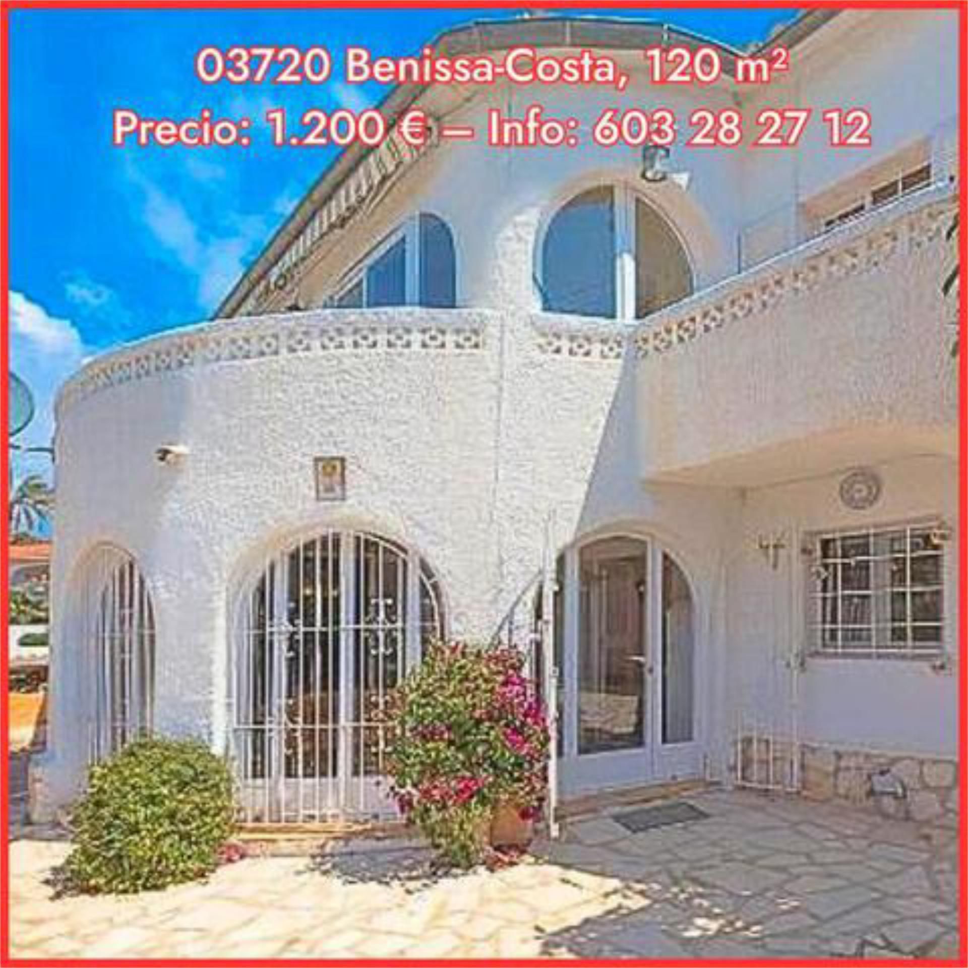 Vista exterior de Pis de lloguer en Benissa amb Calefacció, Terrassa i Traster