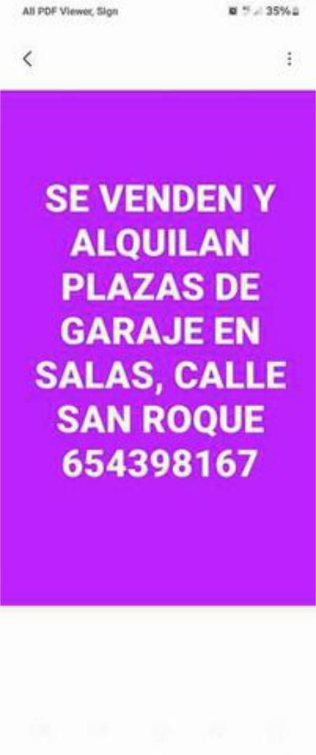 Parking de Garaje de alquiler en Salas