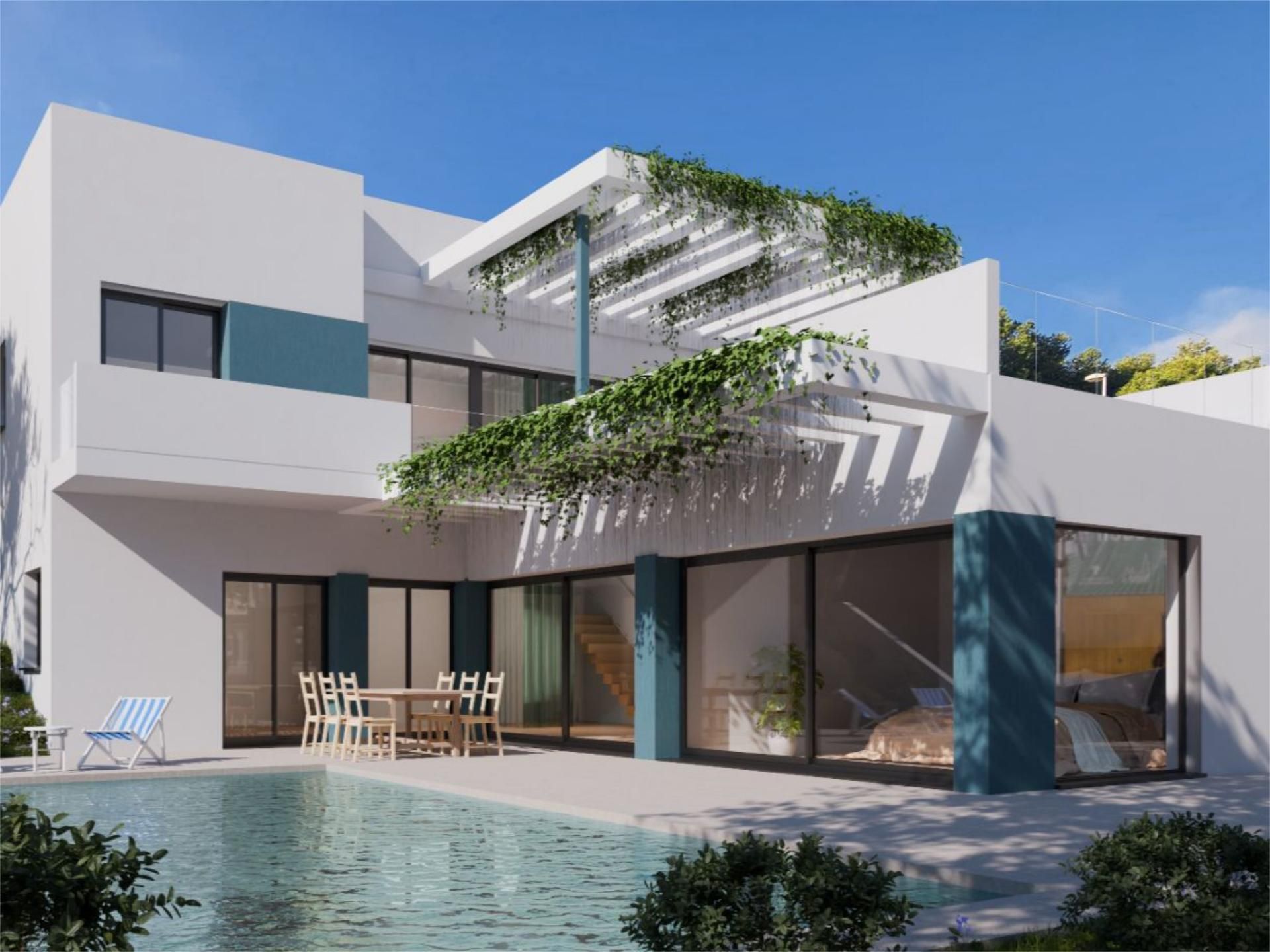 Exterior view of House or chalet for sale in L'Alfàs del Pi  with Air Conditioner, Heating and Private garden