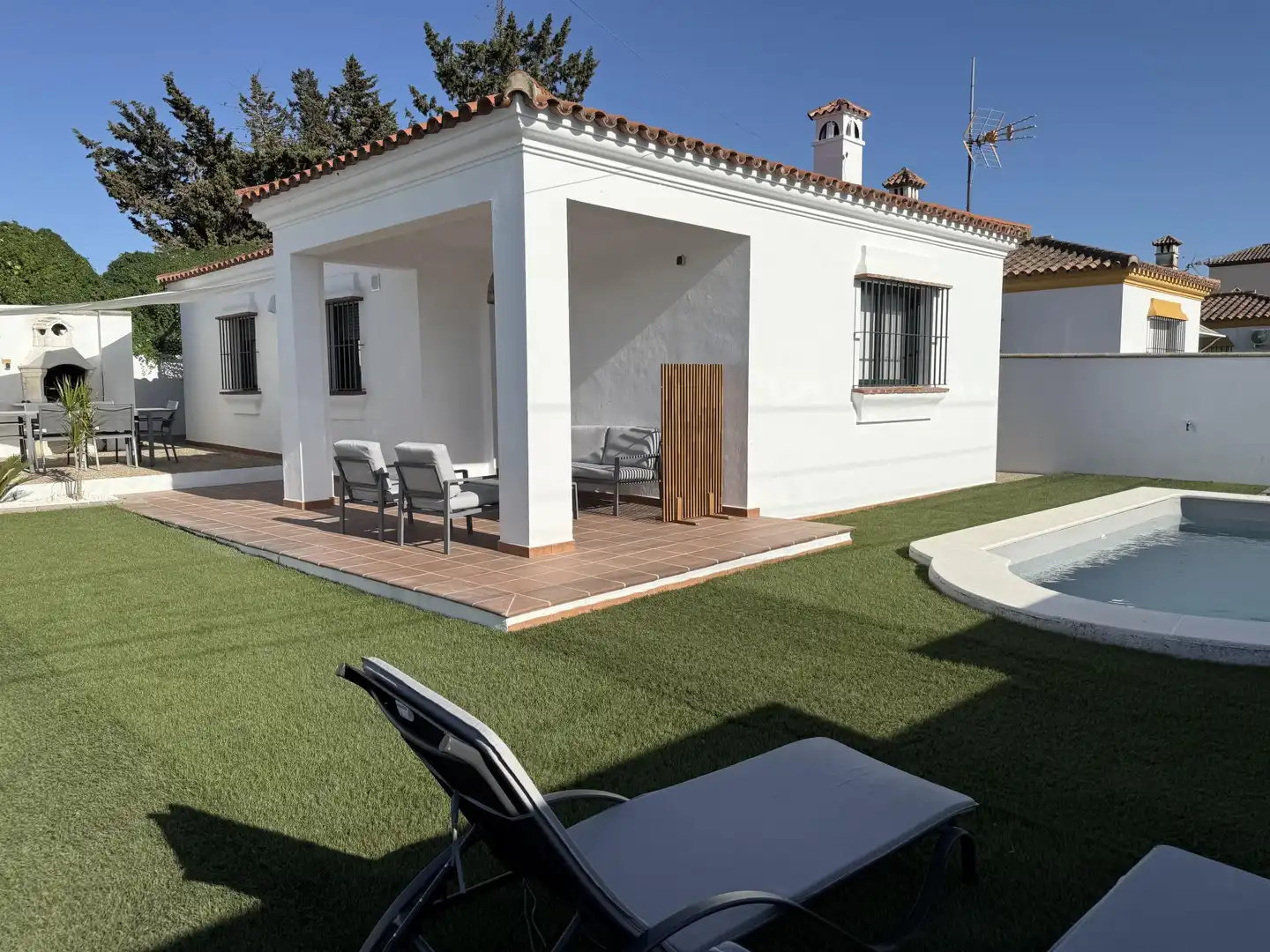 Terrassa de Pis de lloguer en Conil de la Frontera amb Aire condicionat, Calefacció i Jardí privat