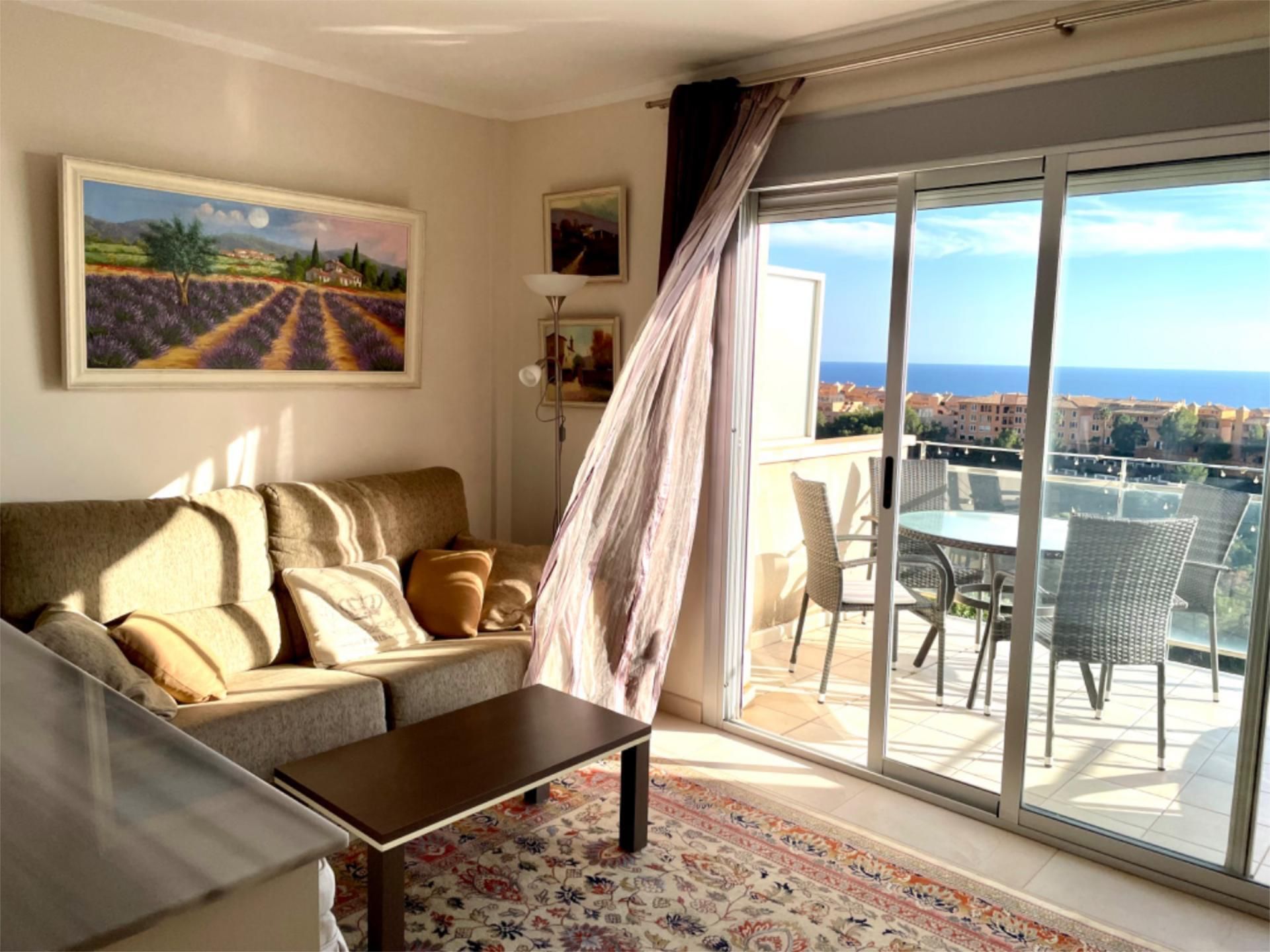 Sala d'estar de Pis en venda en Altea amb Aire condicionat, Terrassa i Piscina