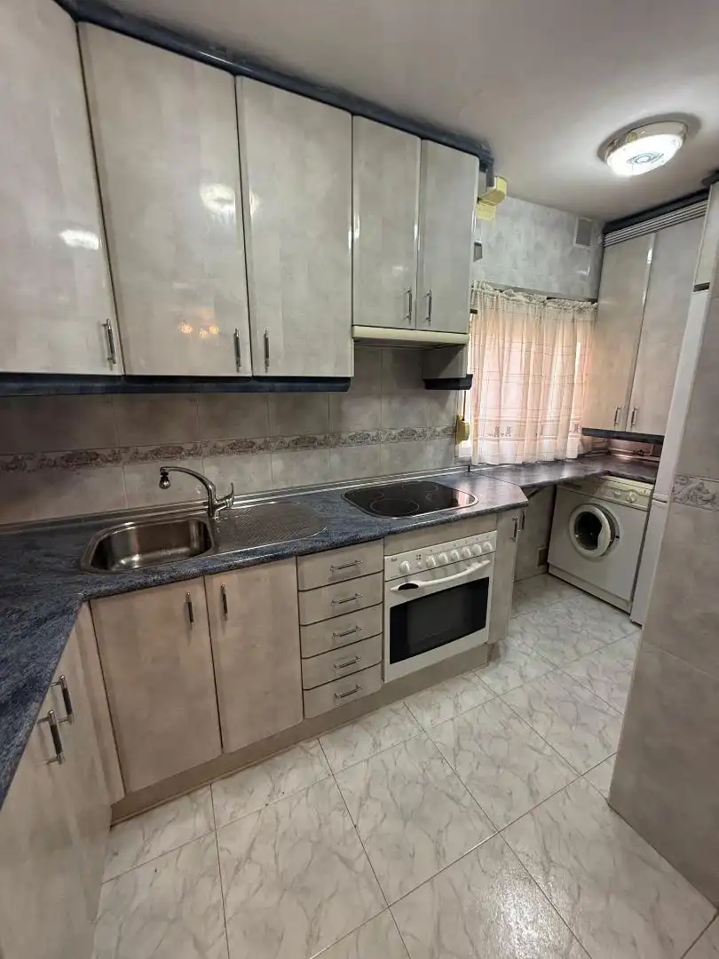 Kitchen of Flat for sale in  Madrid Capital  with Heating, Private garden and Parquet flooring