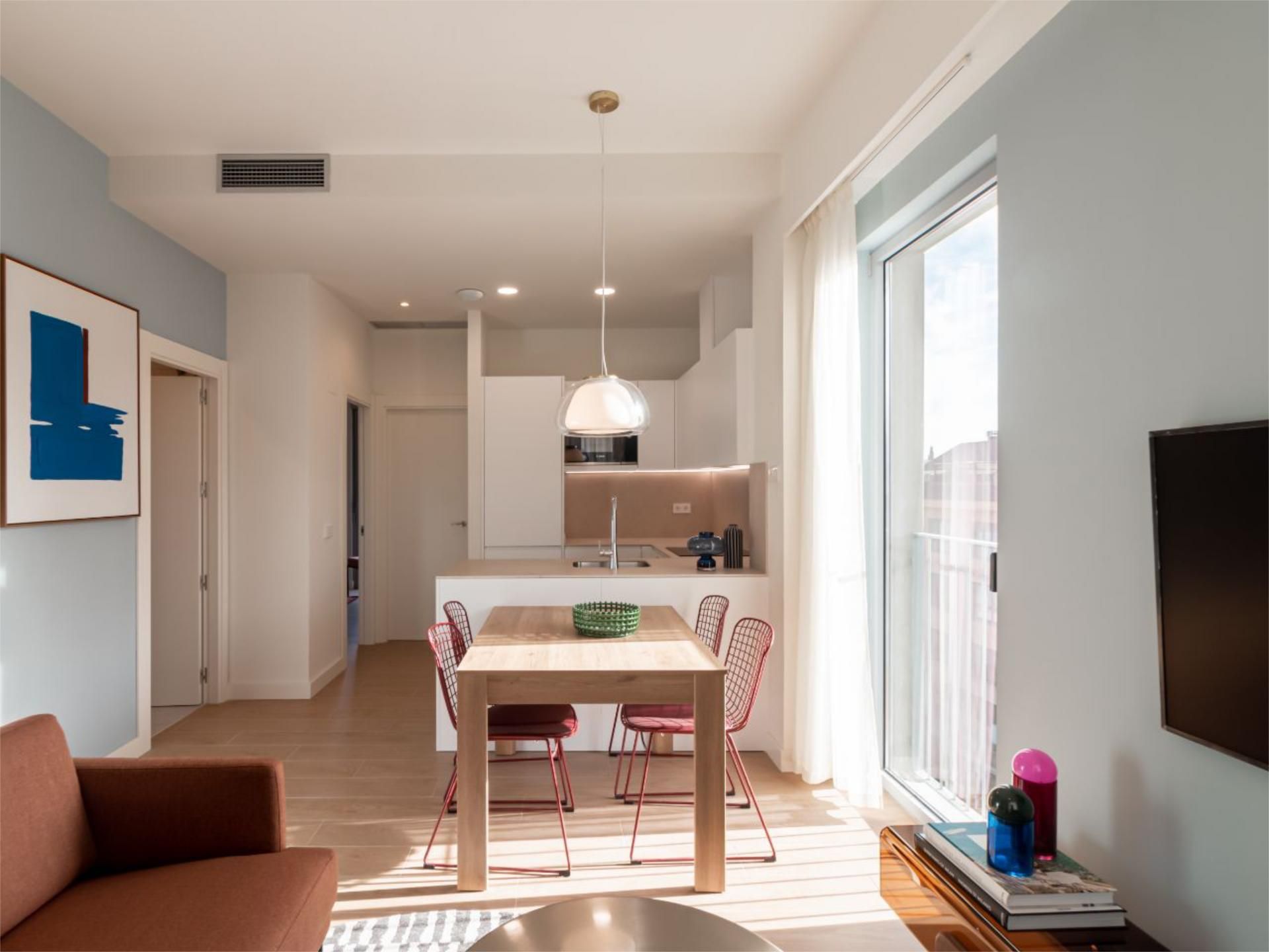 Kitchen of Flat for sale in  Madrid Capital  with Private garden, Terrace and Storage room