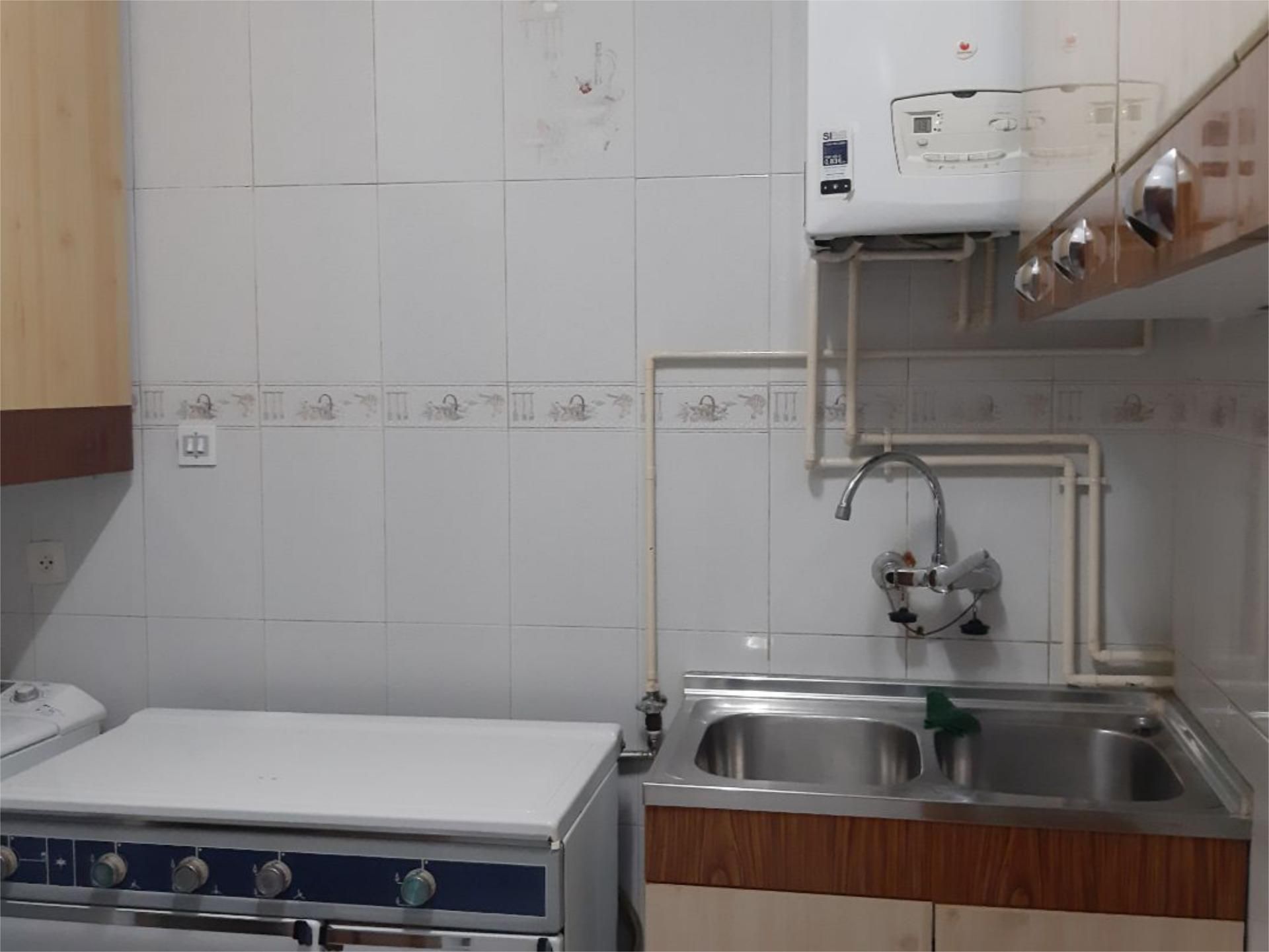 Kitchen of Flat for sale in  Madrid Capital  with Heating and Furnished