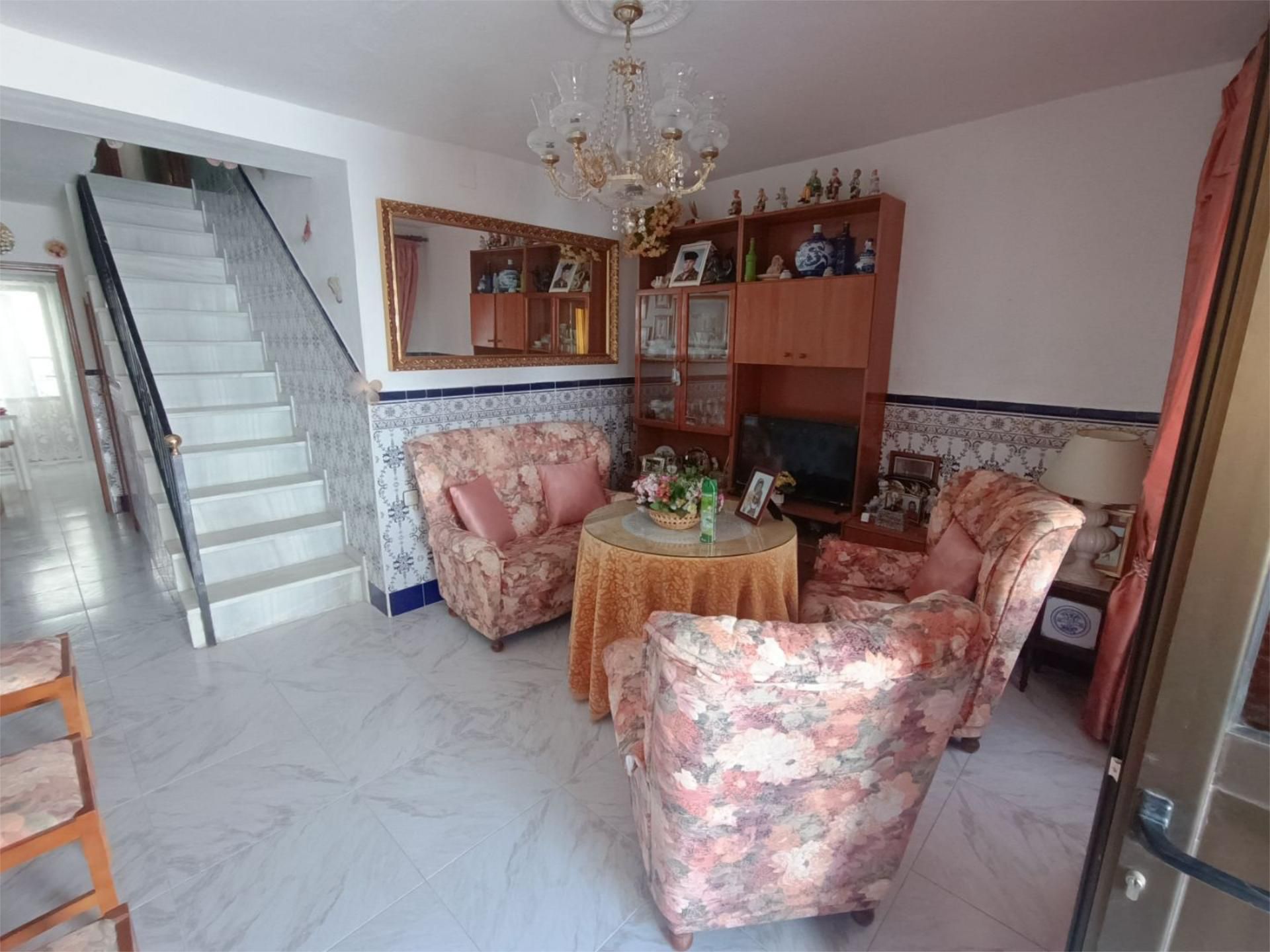 Living room of Single-family semi-detached for sale in Salvaleón  with Terrace, Furnished and Balcony