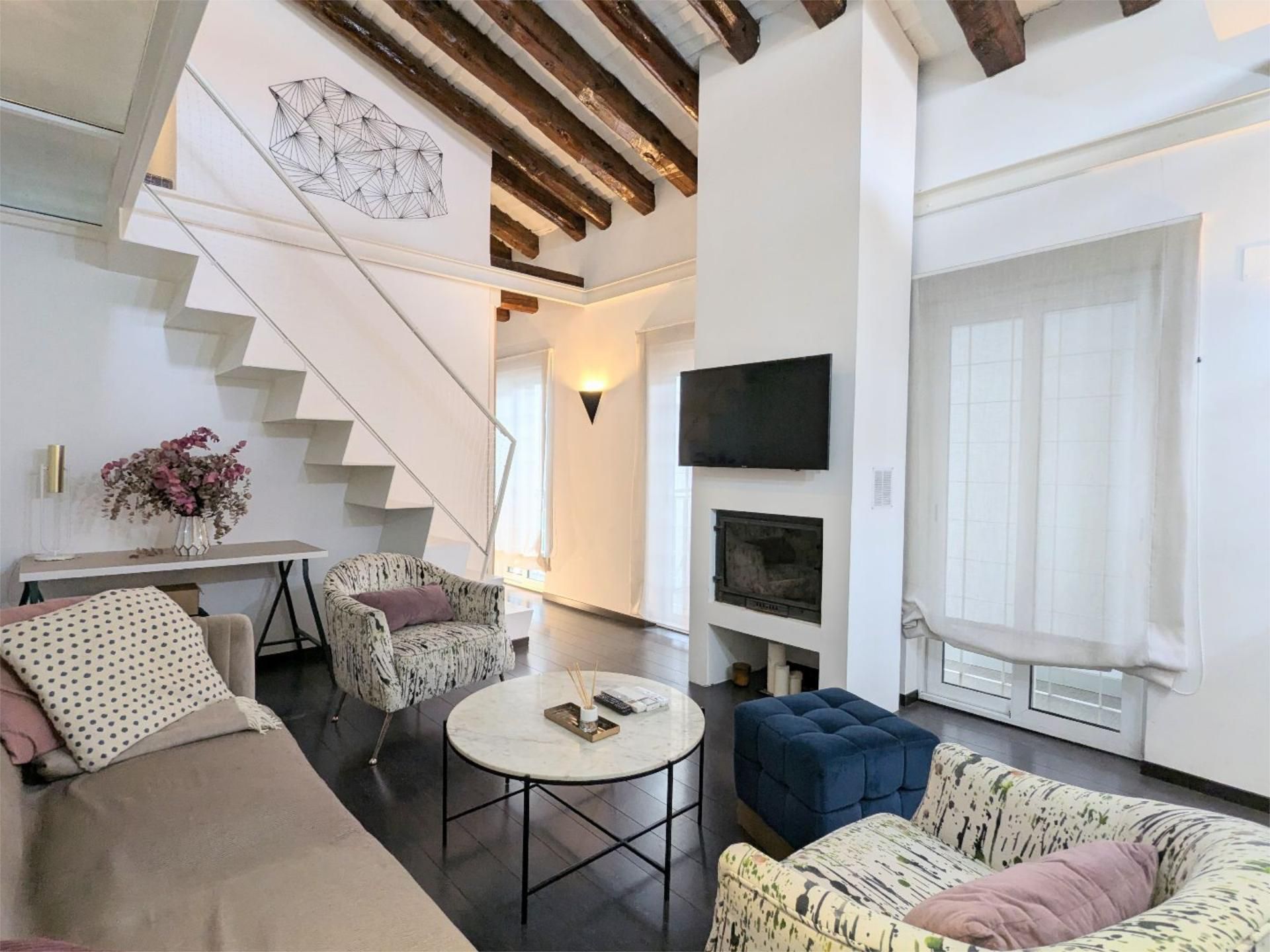 Living room of Flat to rent in  Madrid Capital  with Air Conditioner