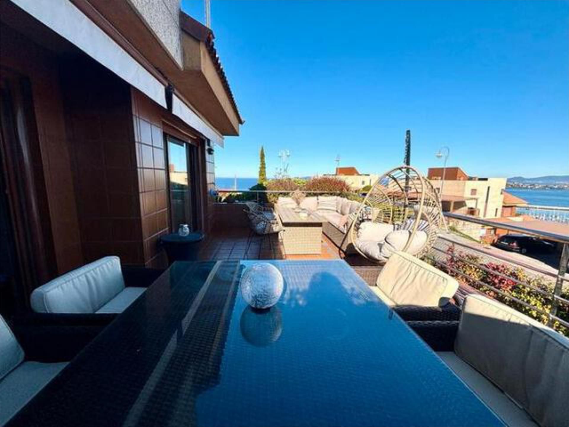 Terrace of Flat for sale in Baiona  with Heating, Private garden and Terrace