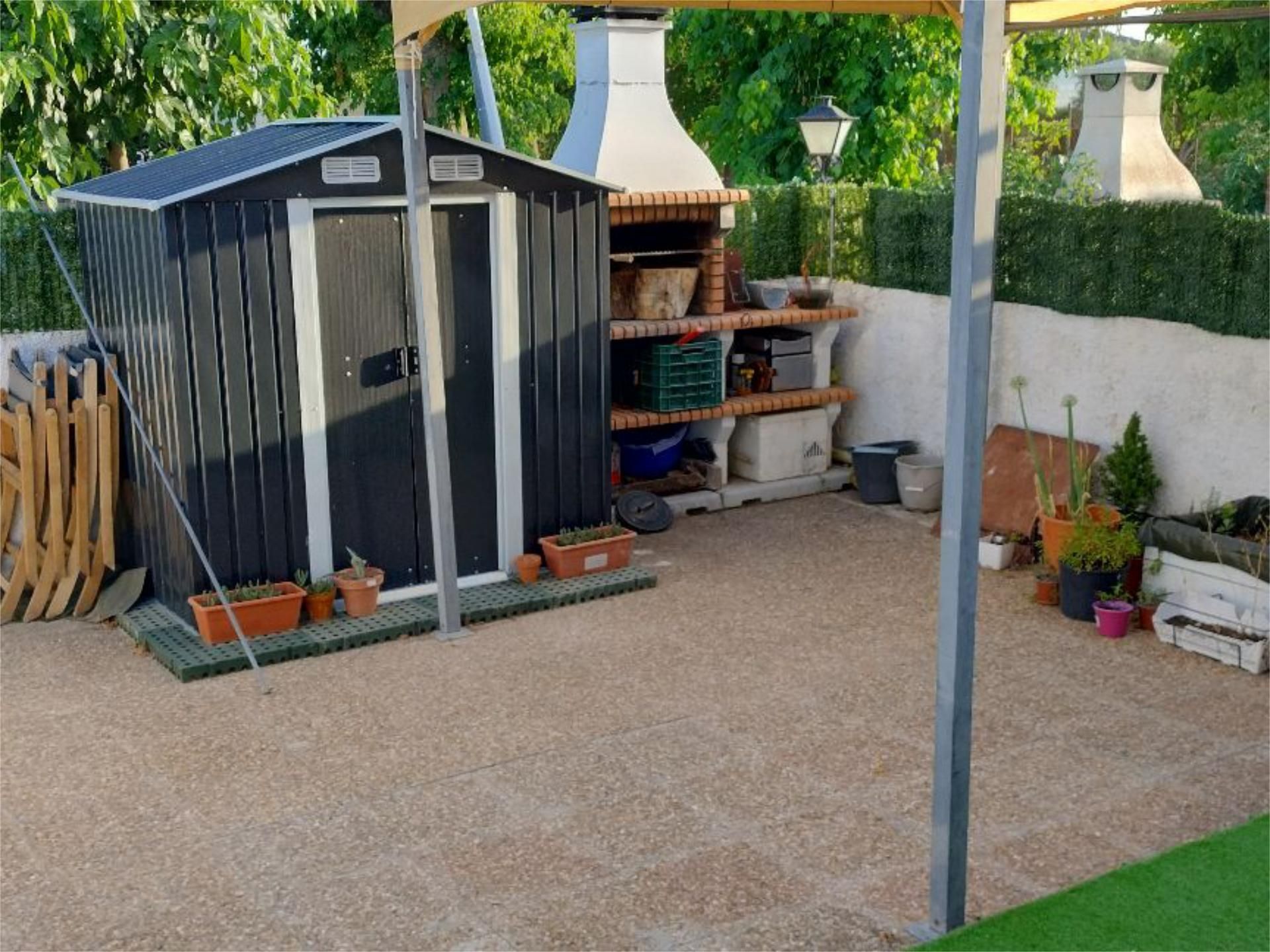 Garden of Single-family semi-detached for sale in San Mateo de Gállego  with Air Conditioner, Terrace and Swimming Pool