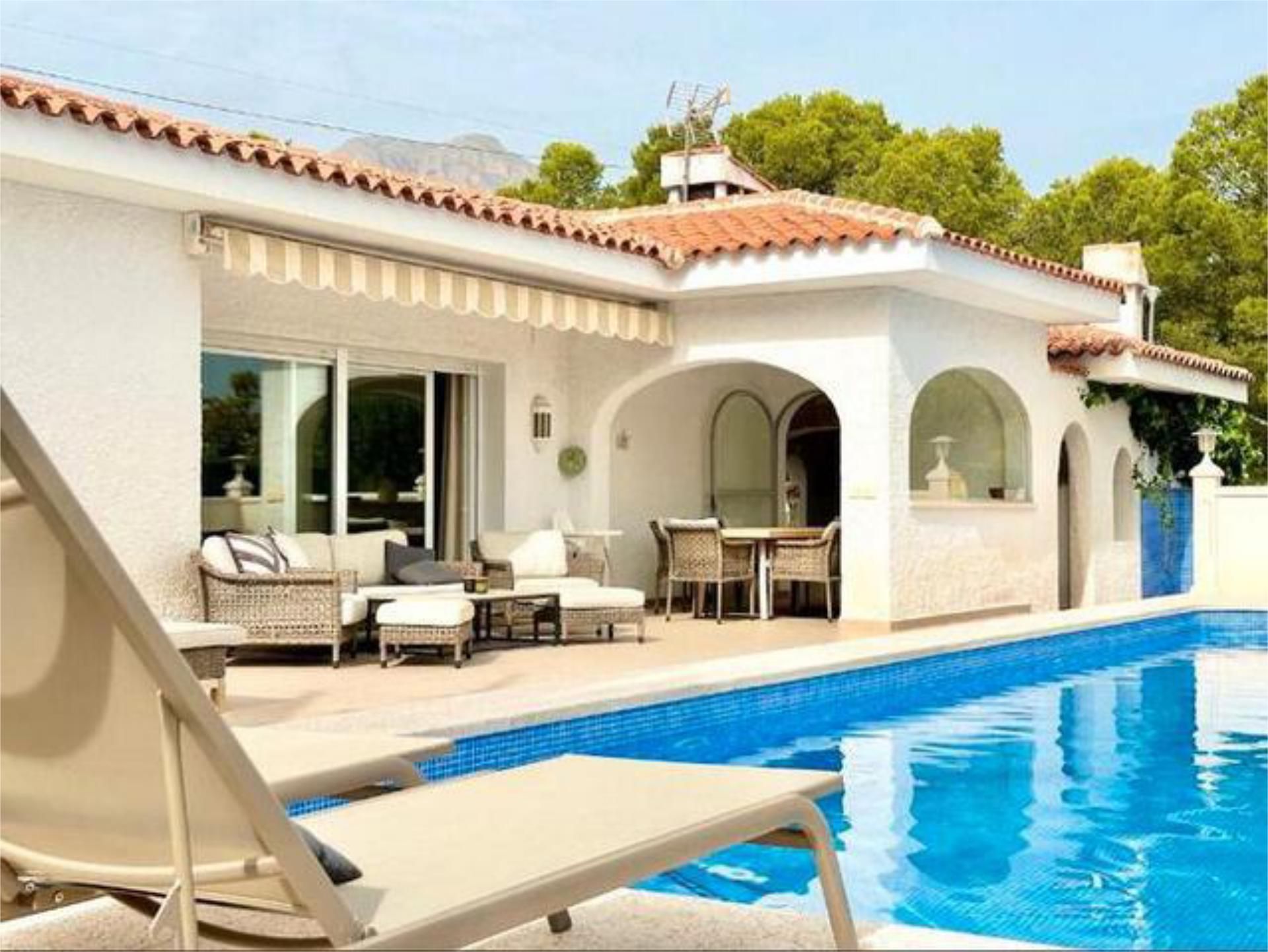 Exterior view of Single-family semi-detached to rent in La Nucia  with Private garden, Terrace and Swimming Pool