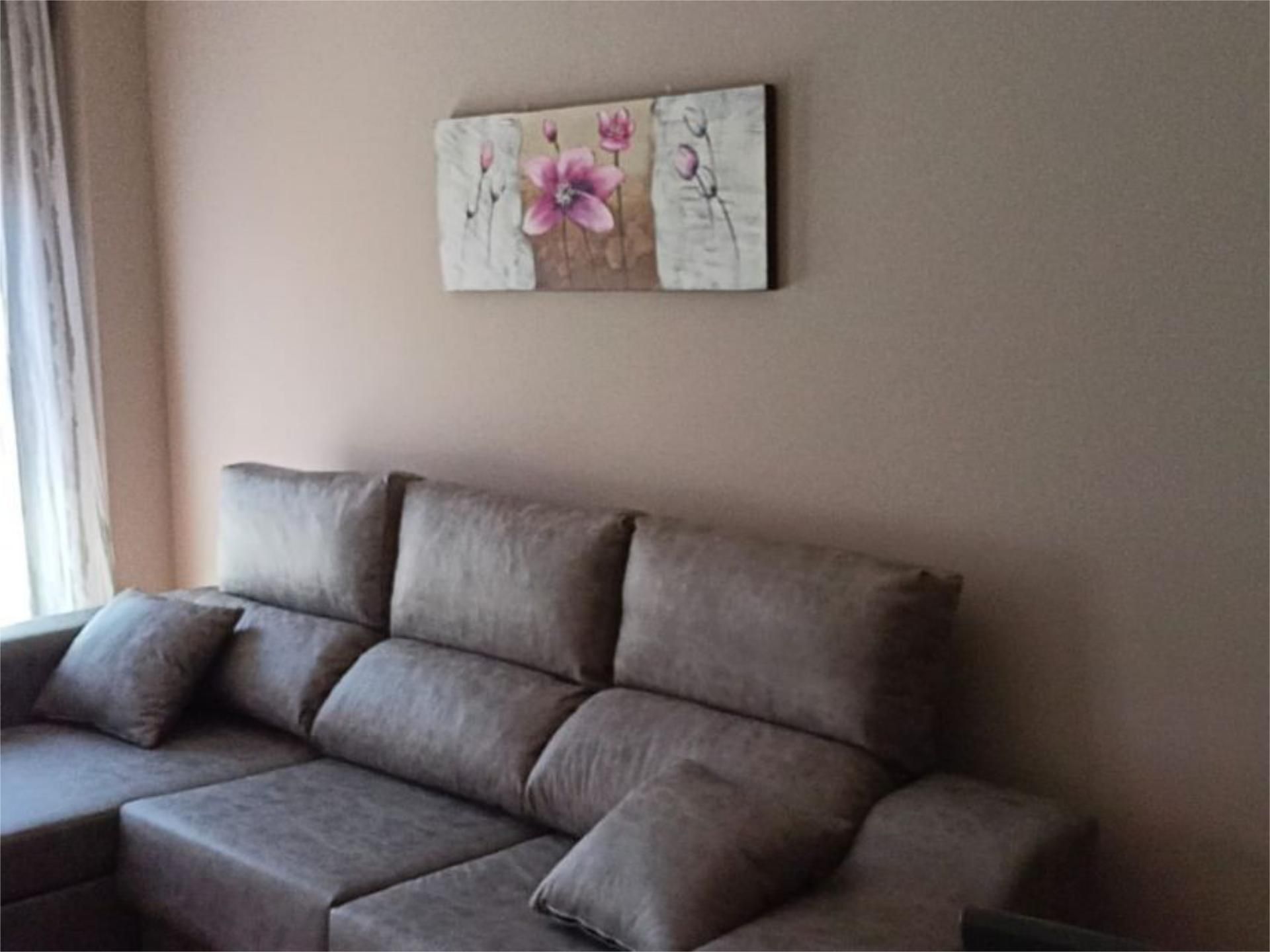 Living room of Flat to rent in La Solana    with Heating, Terrace and Furnished