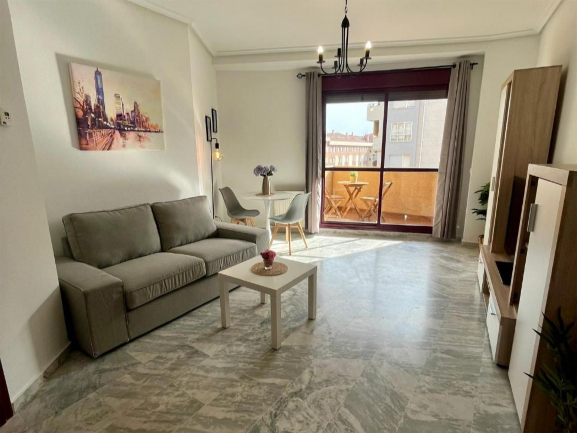 Living room of Apartment to rent in Cáceres Capital  with Heating, Terrace and Furnished