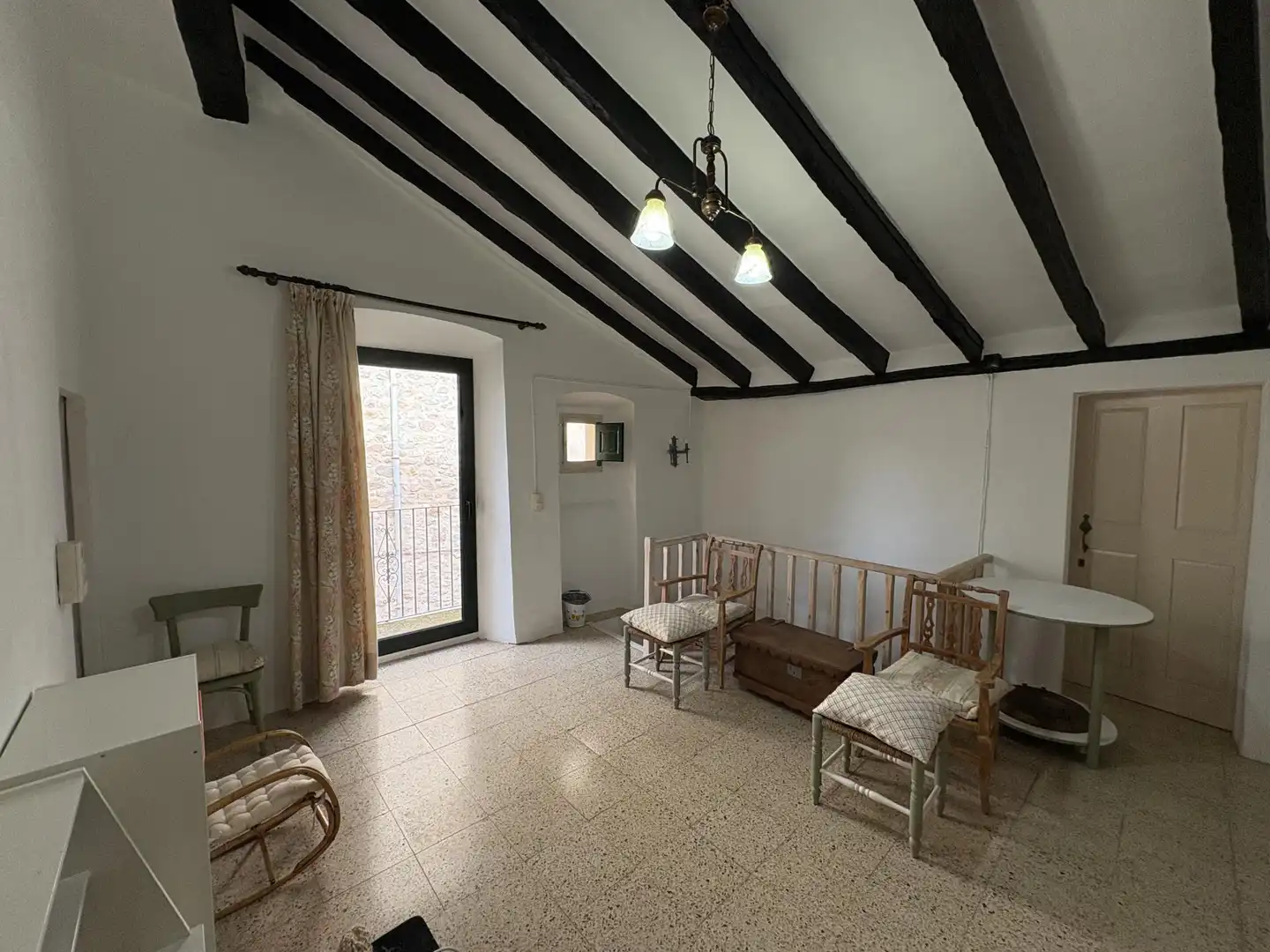 Sala de estar de Piso en venta en Agullana con Calefacción, Trastero y Amueblado