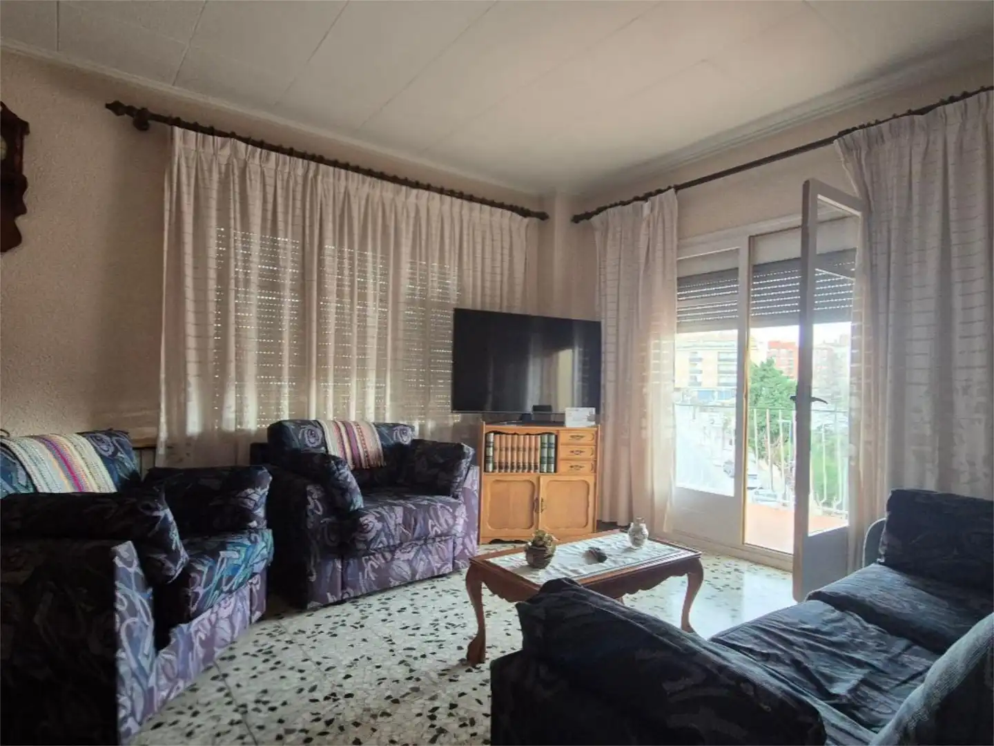 Wohnung zum Verkauf in Calle Obispo García, 14, Caspe Wohnzimmer von Wohnung zum Verkauf in Caspe mit Klimaanlage und Balkon