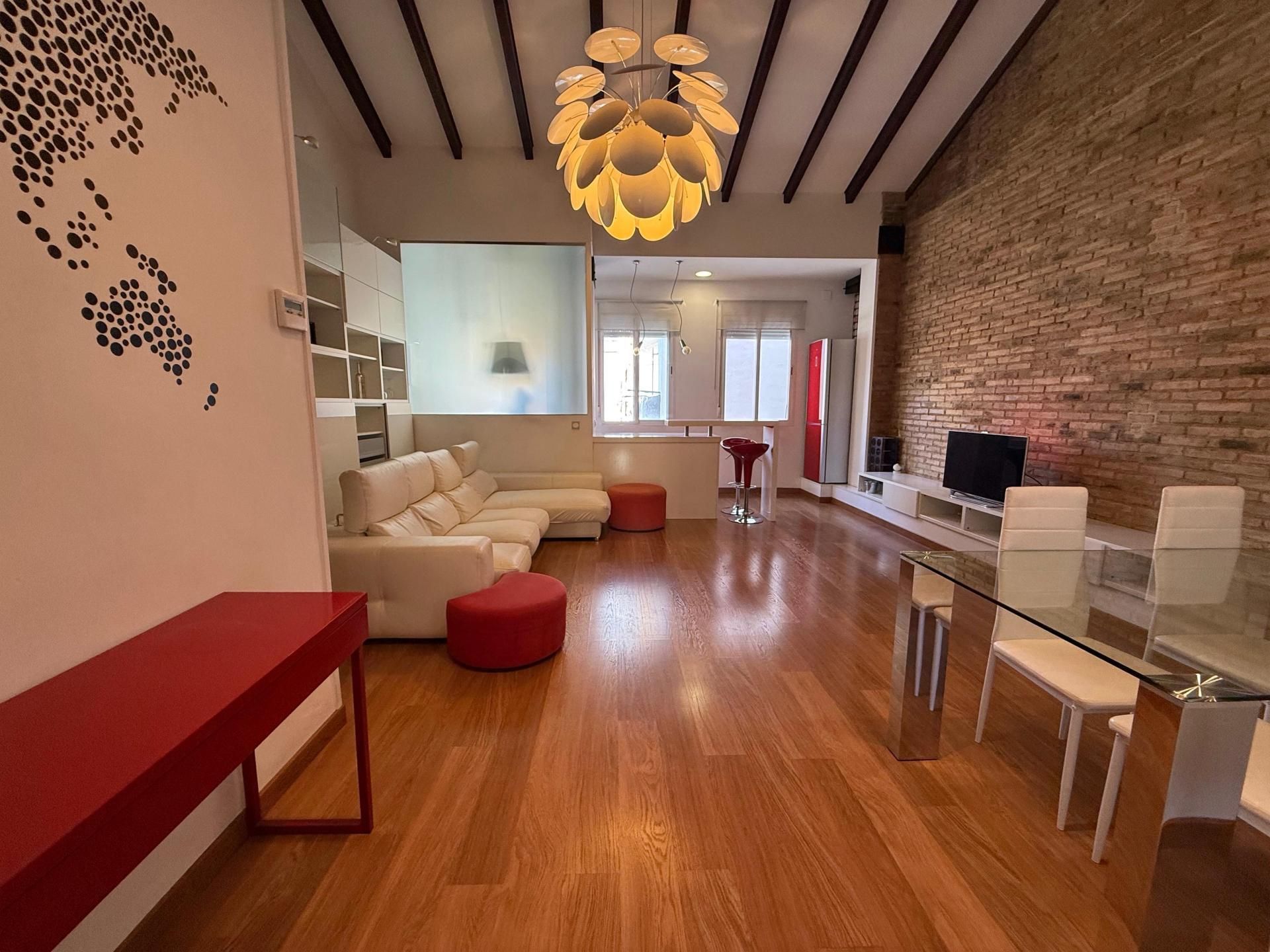 Living room of Flat for sale in  Valencia Capital  with Air Conditioner and Balcony