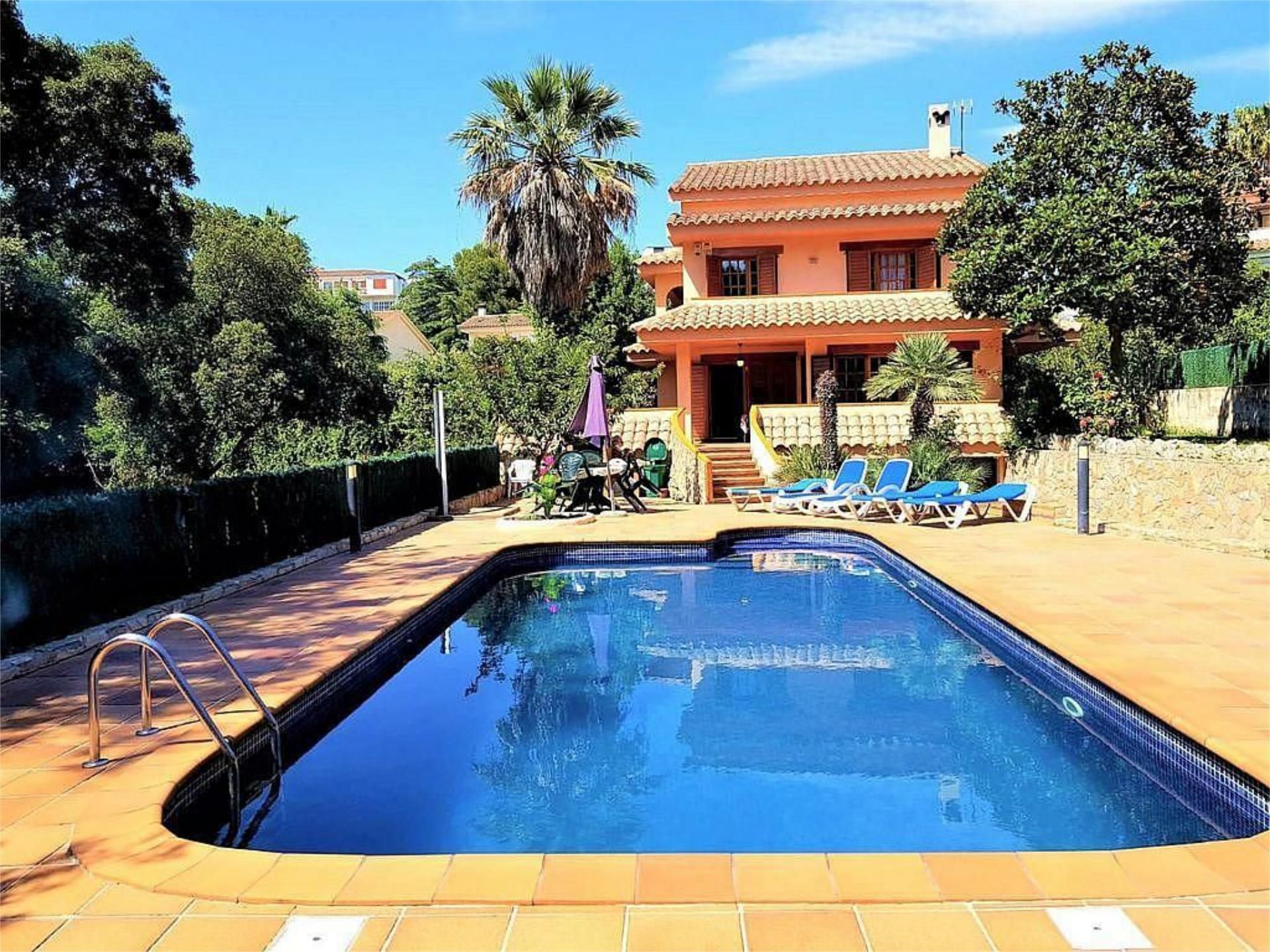Piscina de Casa o xalet de lloguer en Lloret de Mar amb Aire condicionat, Terrassa i Piscina