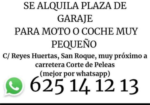 Garaje en Alquiler en Las Vaguadas