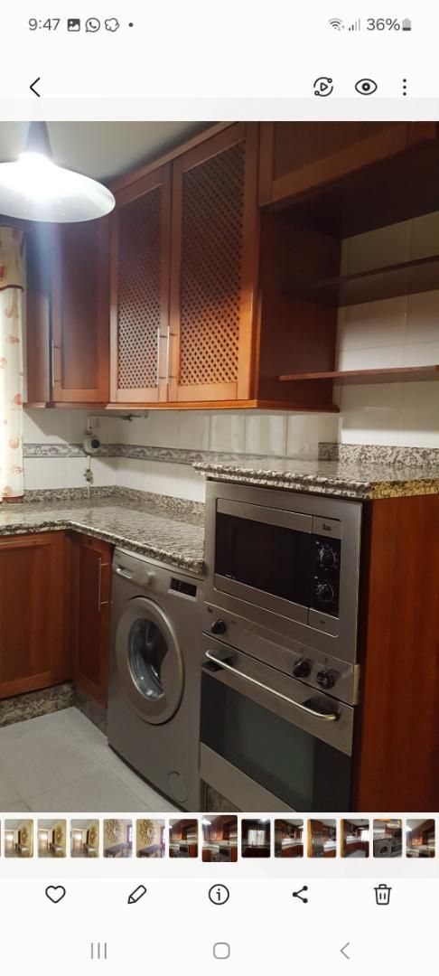 Cuina de Pis de lloguer en Badajoz Capital amb Aire condicionat, Calefacció i Moblat